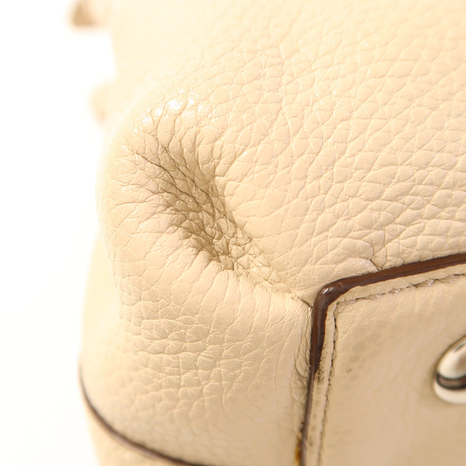 COACH 牛皮皮革Shoulder Bag銀扣肩背袋