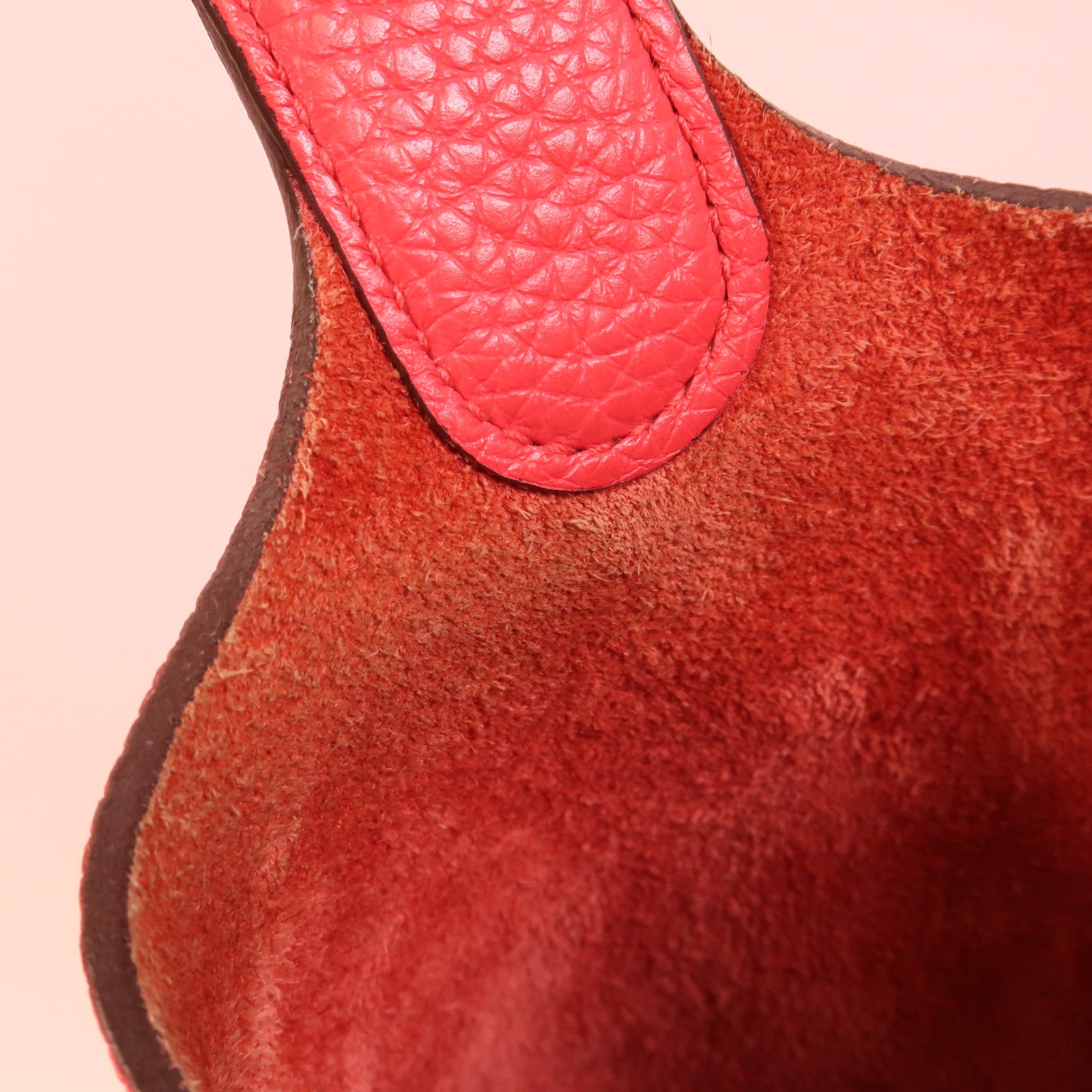 HERMES Clemence皮革Picotin MM手挽袋Rose Extreme