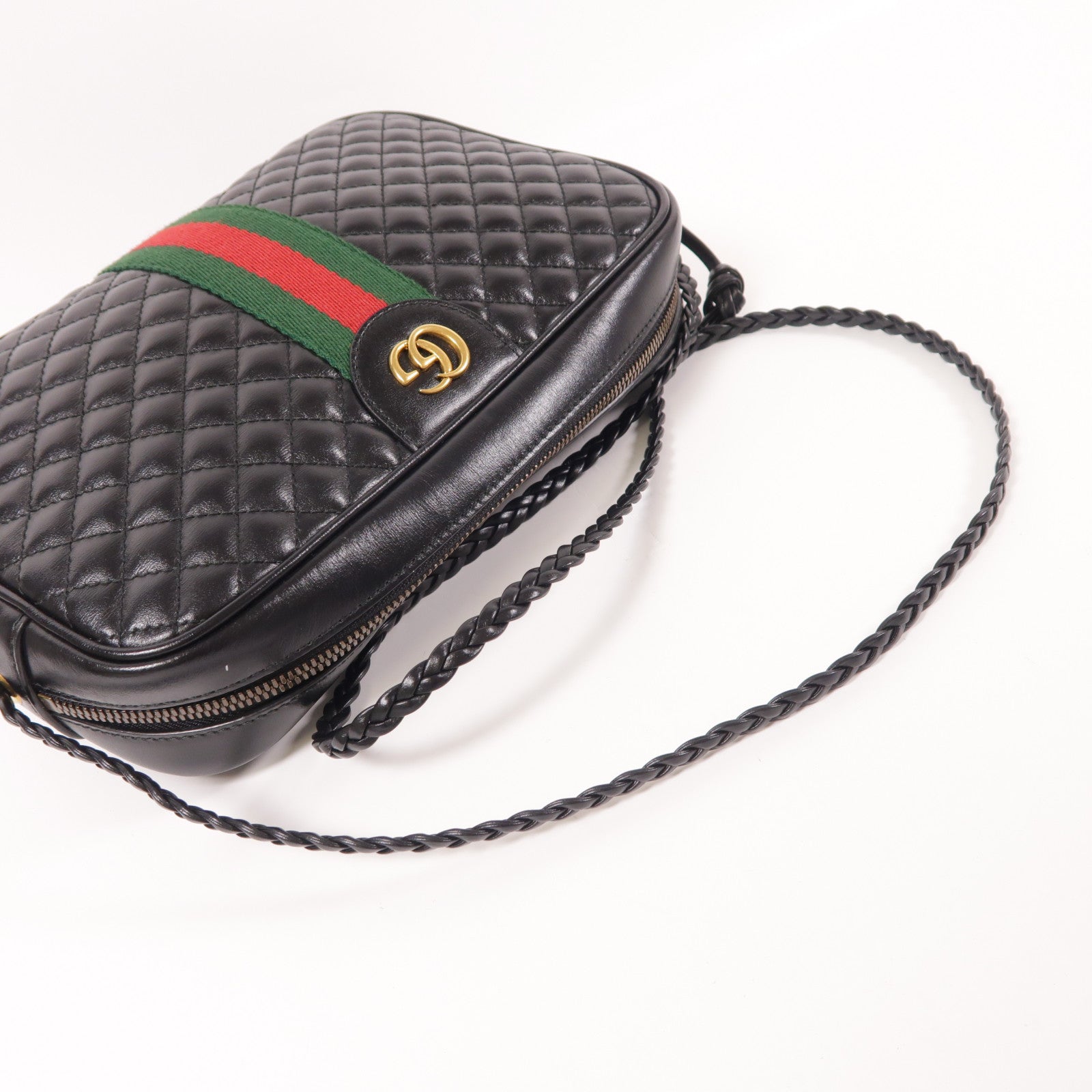 GUCCI【激減優惠】 牛皮皮革Shoulder Bag金扣肩背袋