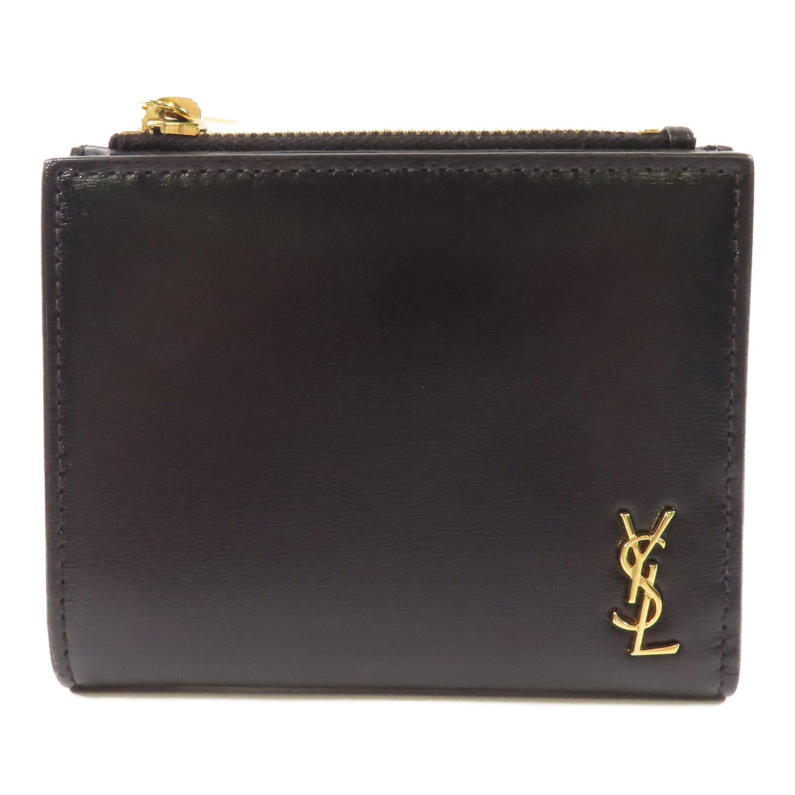 SAINT LAURENT 牛皮皮革Wallet金扣錢包