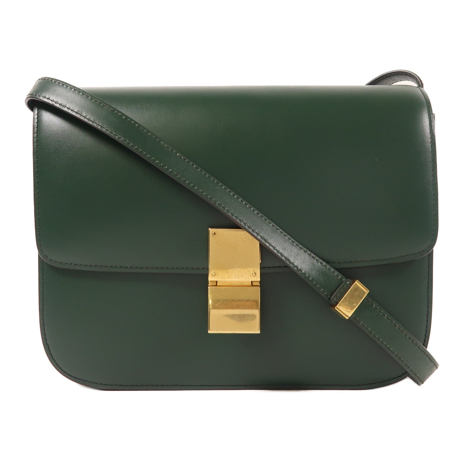 CELINE 牛皮皮革Classic Box金扣肩背袋