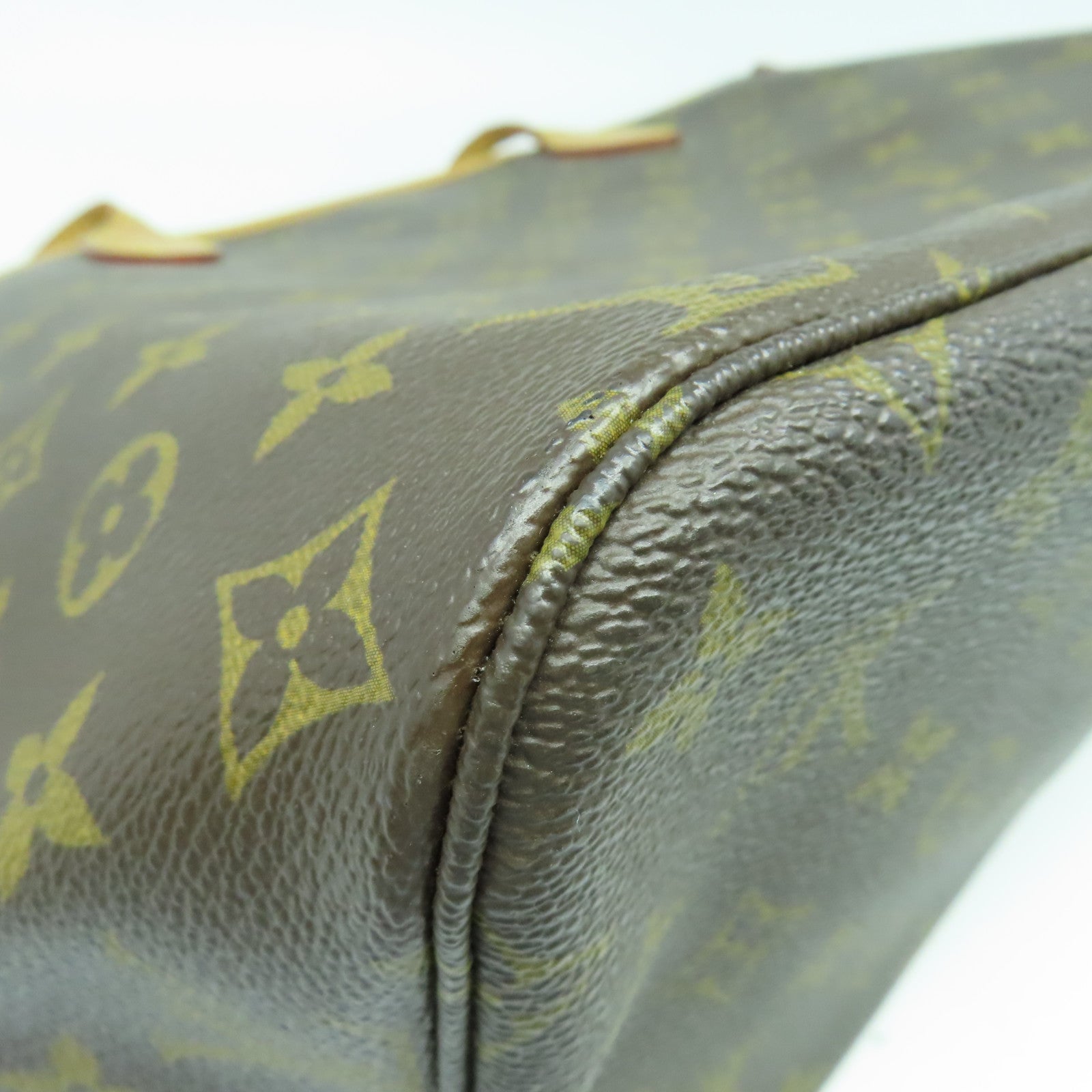 LOUIS VUITTON Monogram Neverfull MM金扣手挽袋啡色