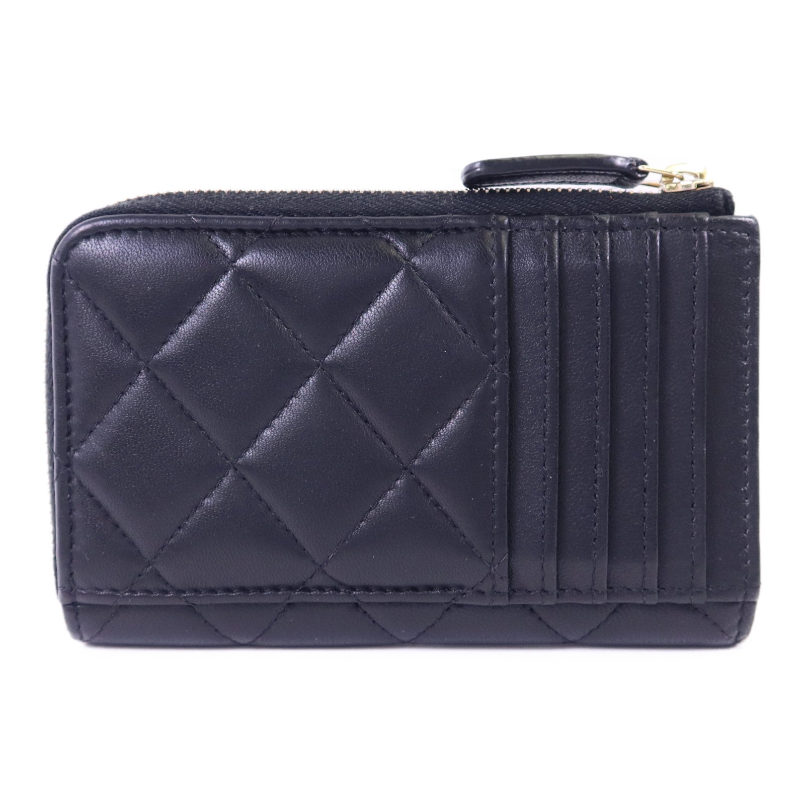 CHANEL 羊皮皮革Card Case金扣卡片套