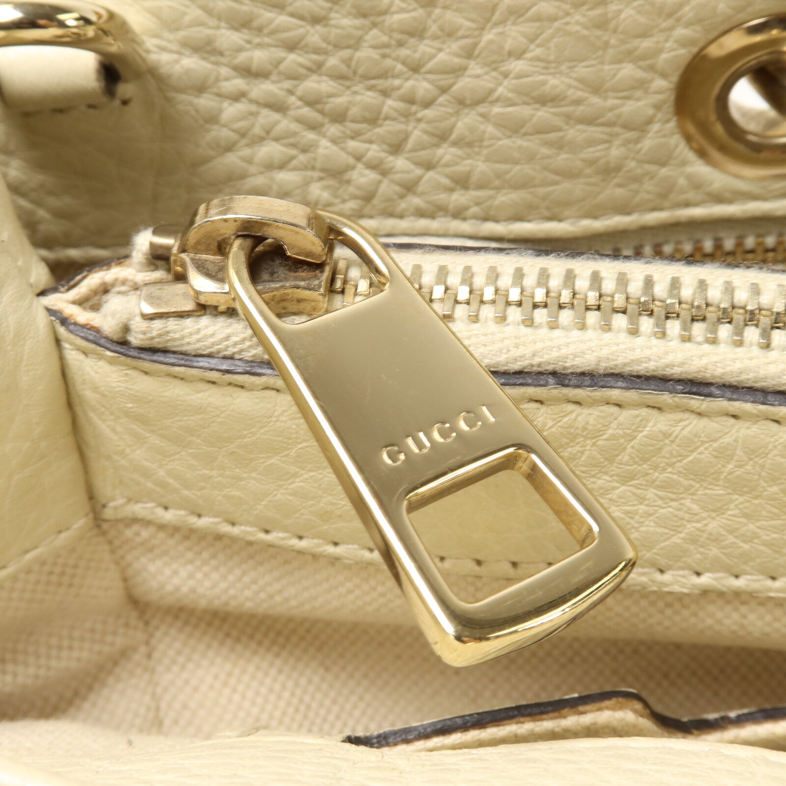GUCCI 牛皮皮革Bamboo Shopper手挽肩背兩用袋