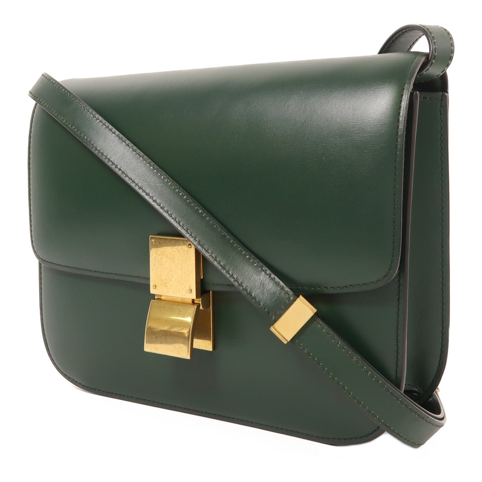 CELINE 牛皮皮革Classic Box金扣肩背袋
