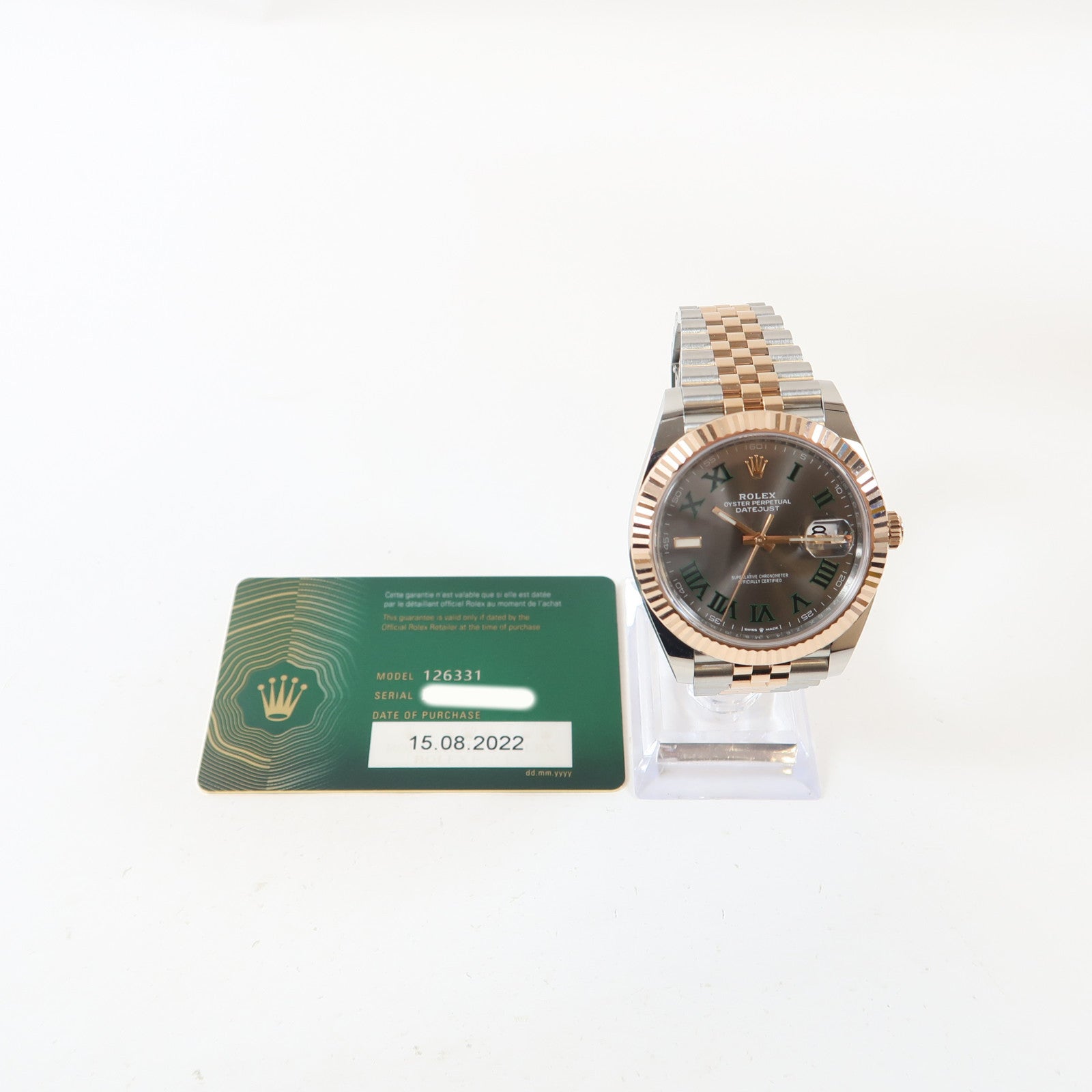 ROLEX Datejust 18K玫瑰金/不鏽鋼手錶自動機芯灰色