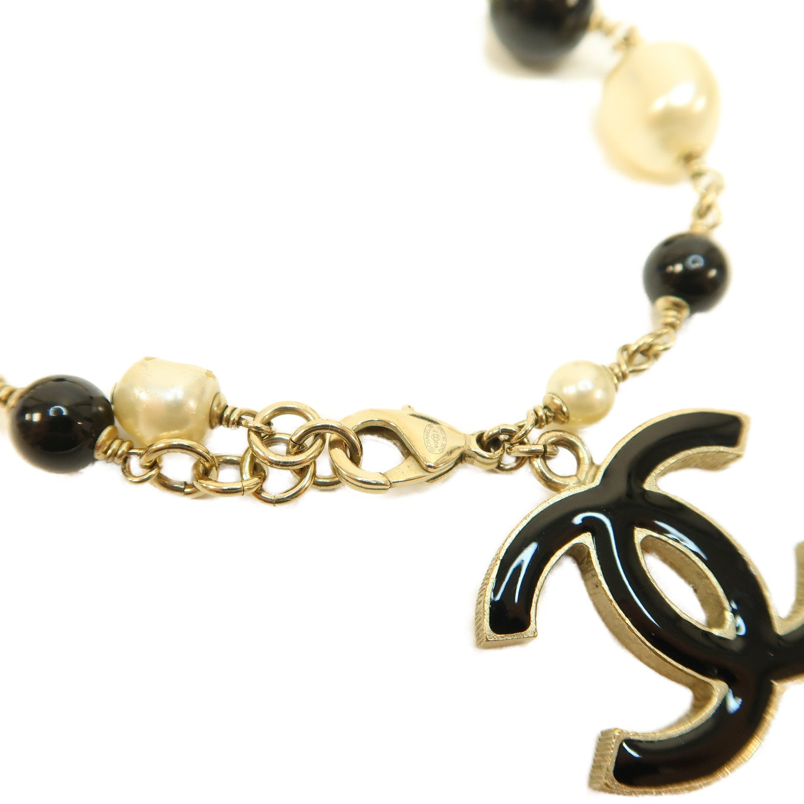 CHANEL 金屬/PVC Bracelet手鏈金色/黑色/白色