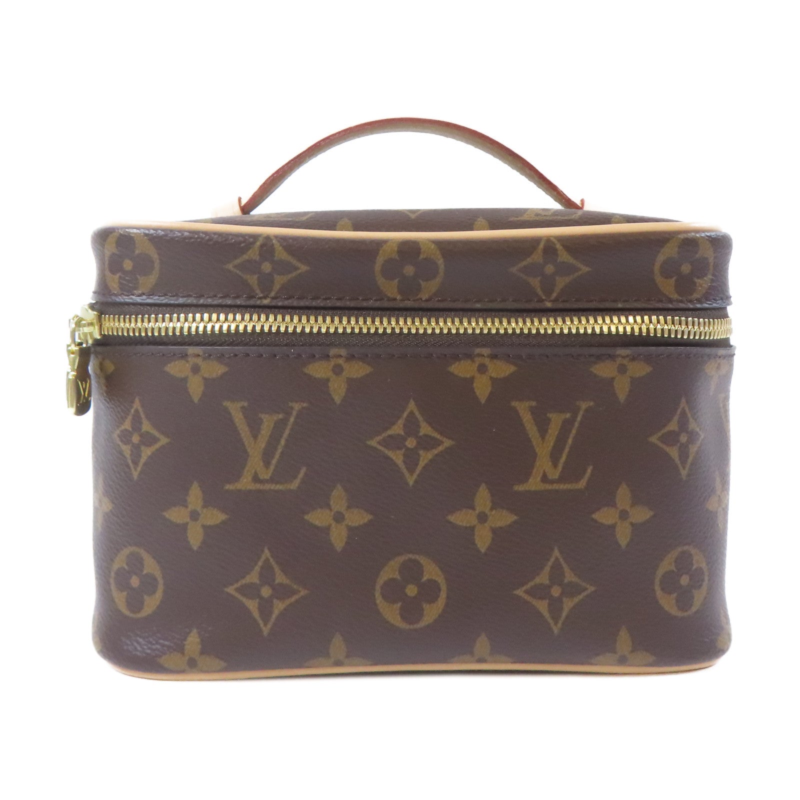 LOUIS VUITTON Monogram Nice Mini金扣手挽袋啡色