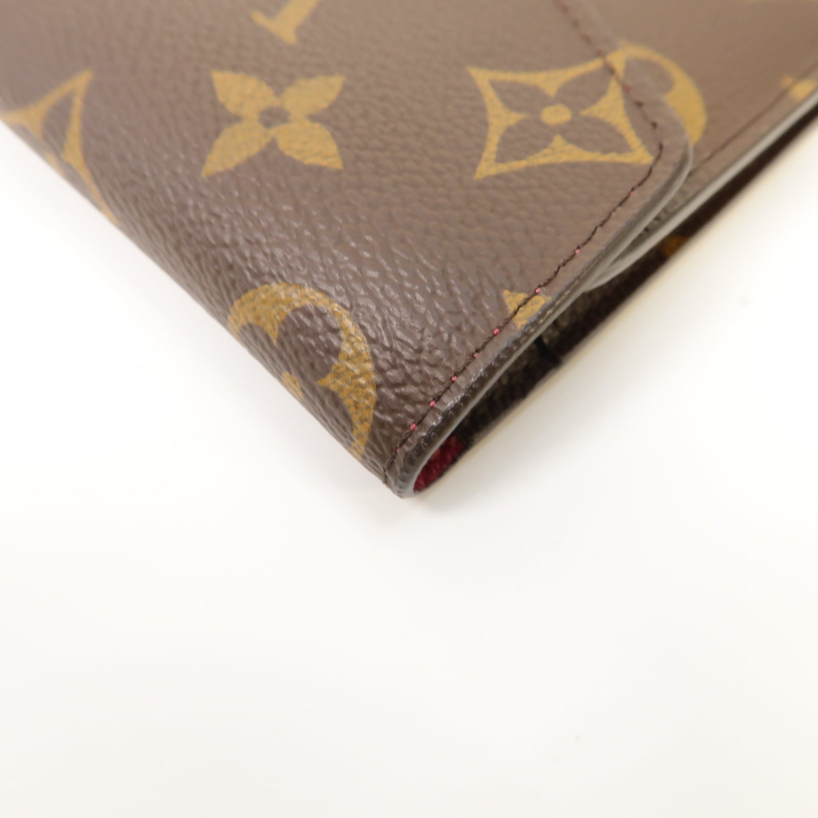 LOUIS VUITTON 【激減優惠】Monogram Josephine Wallet金扣長錢包棕色/酒紅色