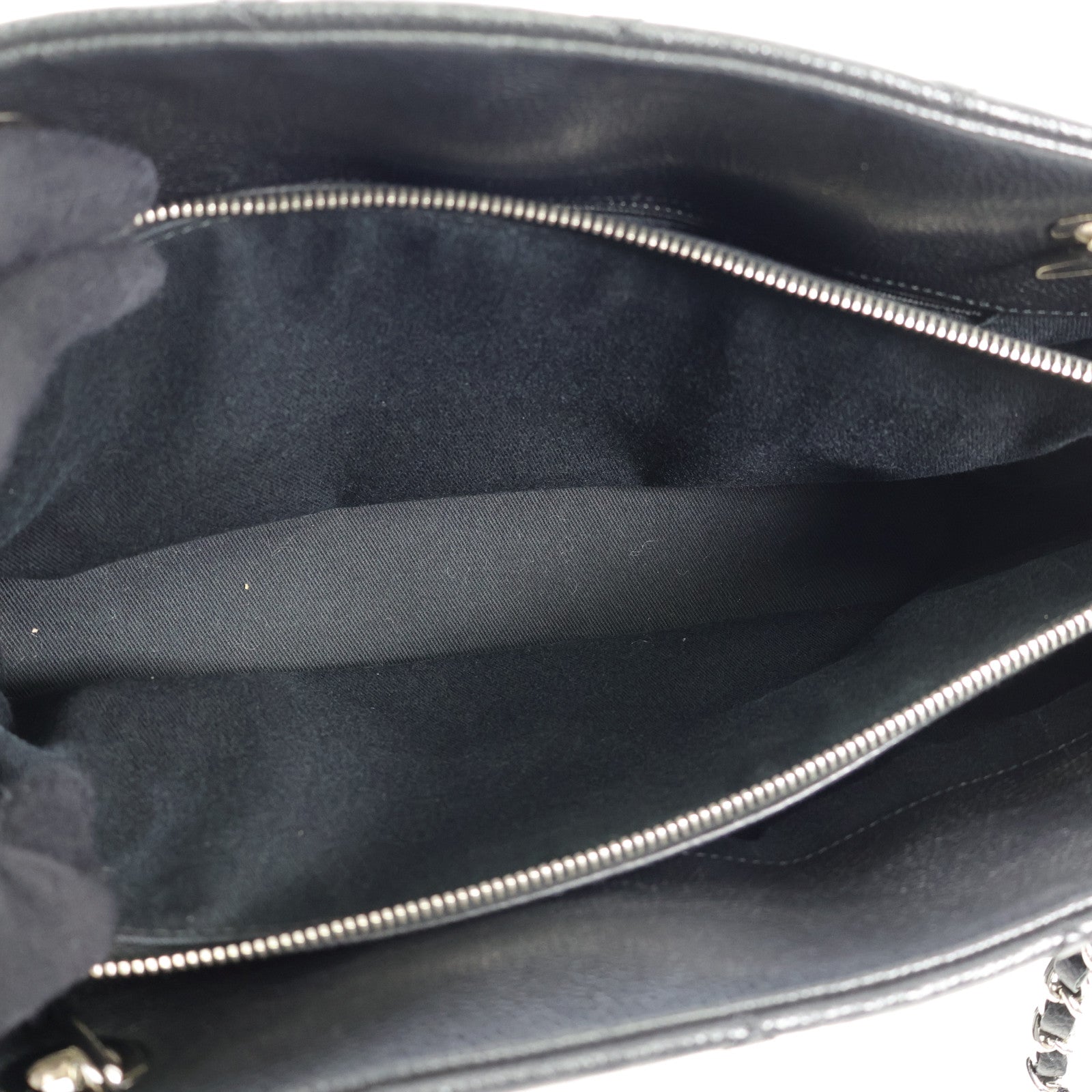 CHANEL 牛皮皮革Totebag銀扣手挽袋