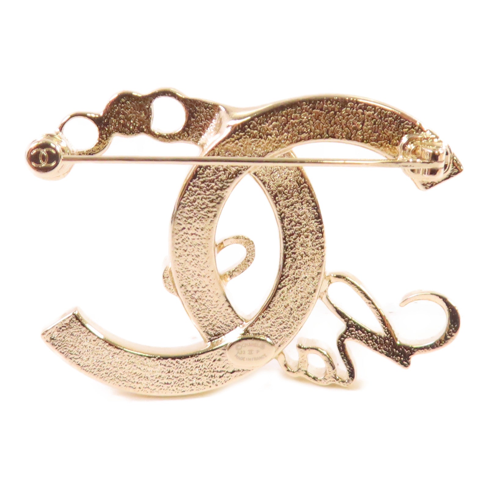 CHANEL 金屬CC Brooch金扣胸針