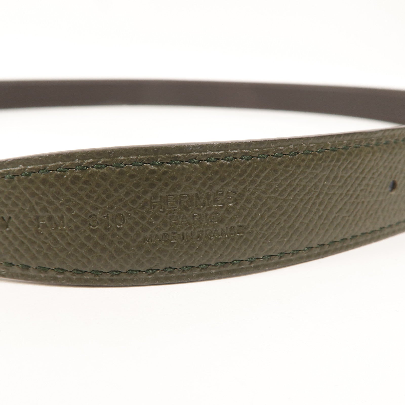 HERMES Epsom/Swift皮革Heritage Belt 80cm皮帶