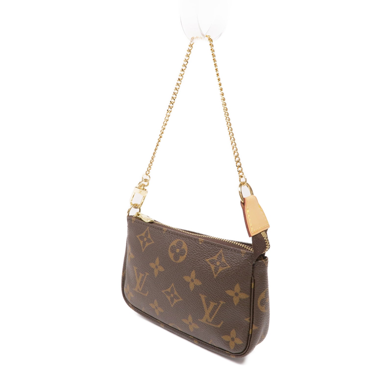 LOUIS VUITTON Monogram Mini Pochette Accessoires金扣手挽袋
