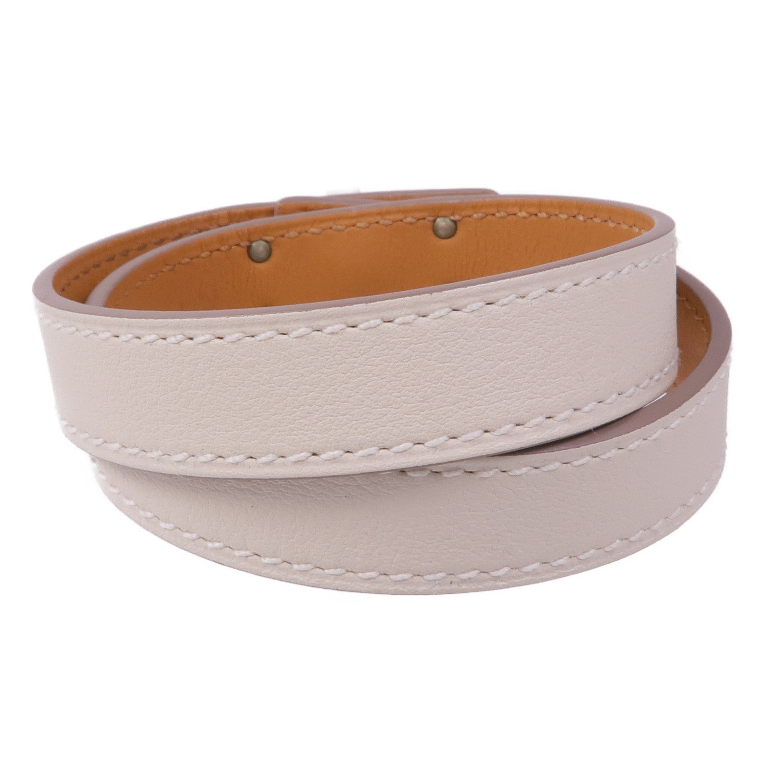 HERMES Swift皮革Kelly Double Tour Bracelet銀扣手帶