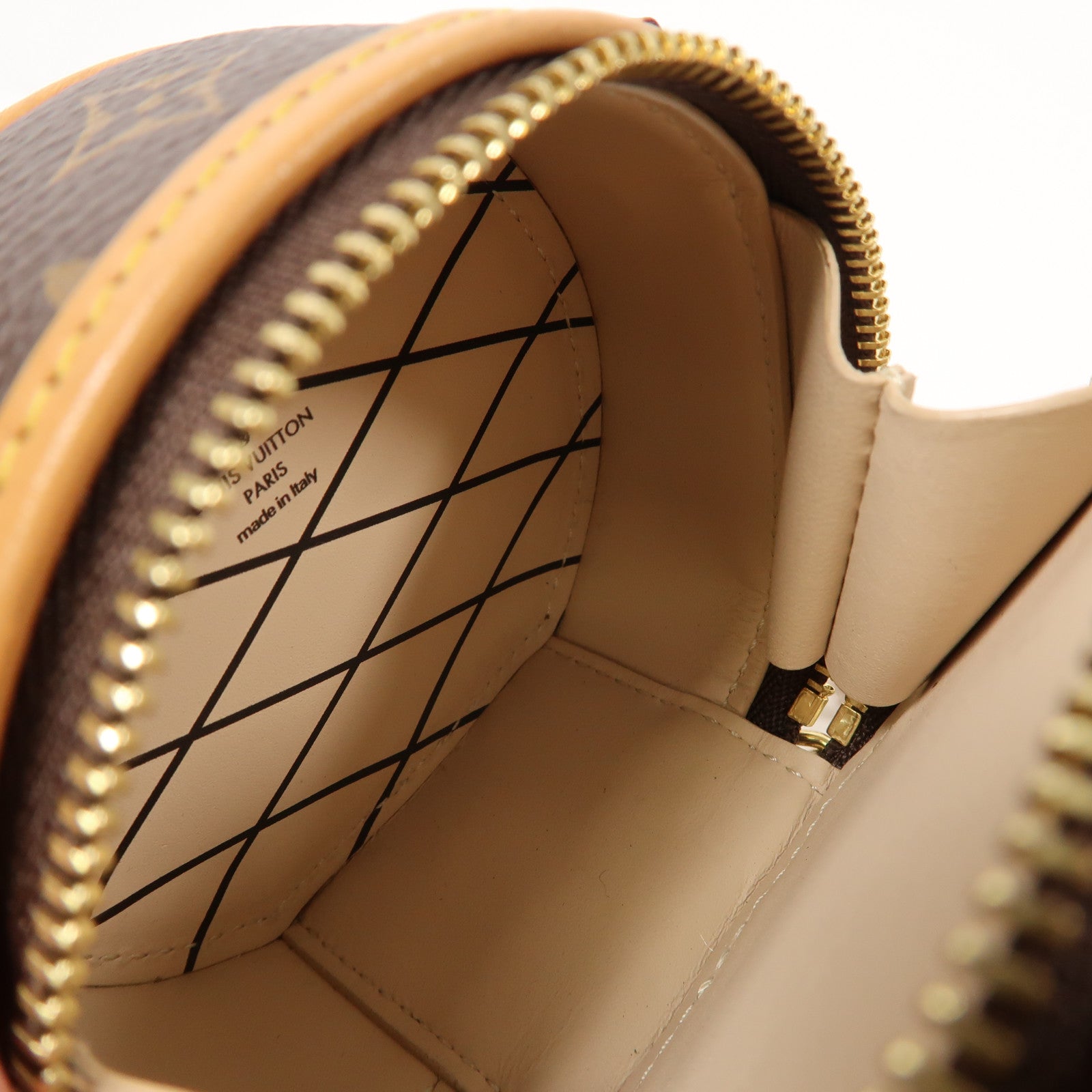 LOUIS VUITTON Monogram Boite Chapeau Necklace金扣鏈帶肩背袋啡色