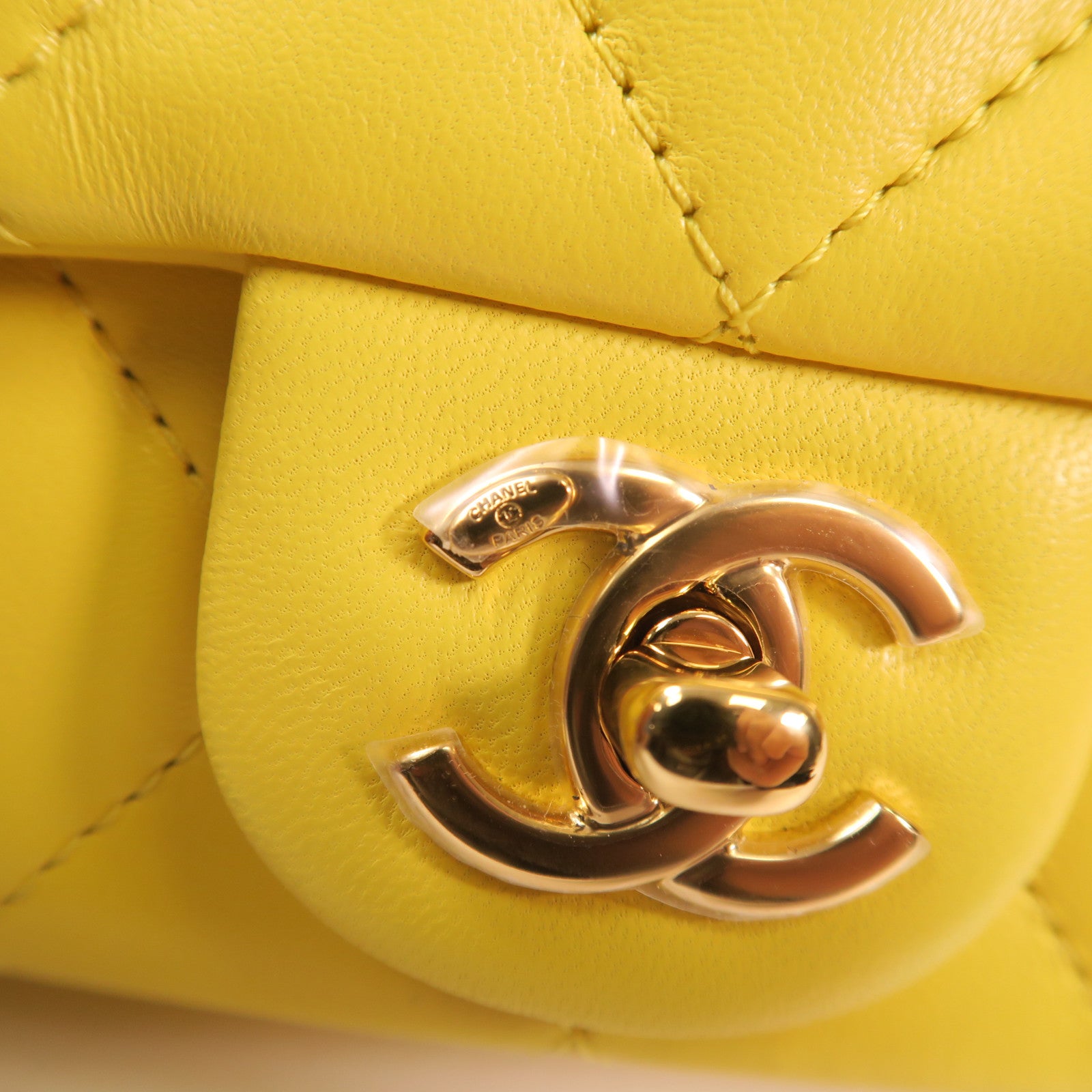 CHANEL 【激減優惠】羊皮皮革Flap Bag With Handle手挽肩背兩用袋