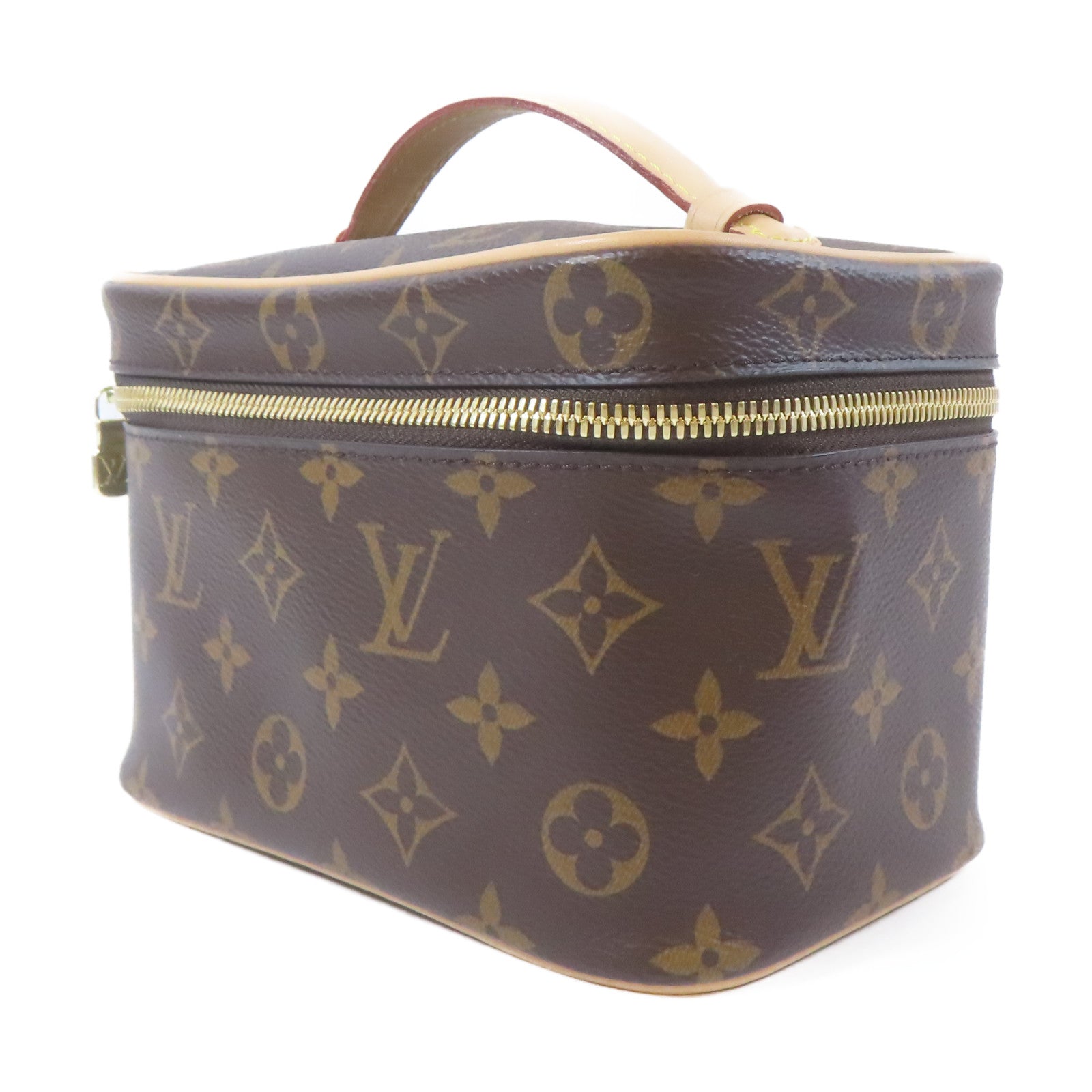 LOUIS VUITTON Monogram Nice Mini金扣手挽袋啡色