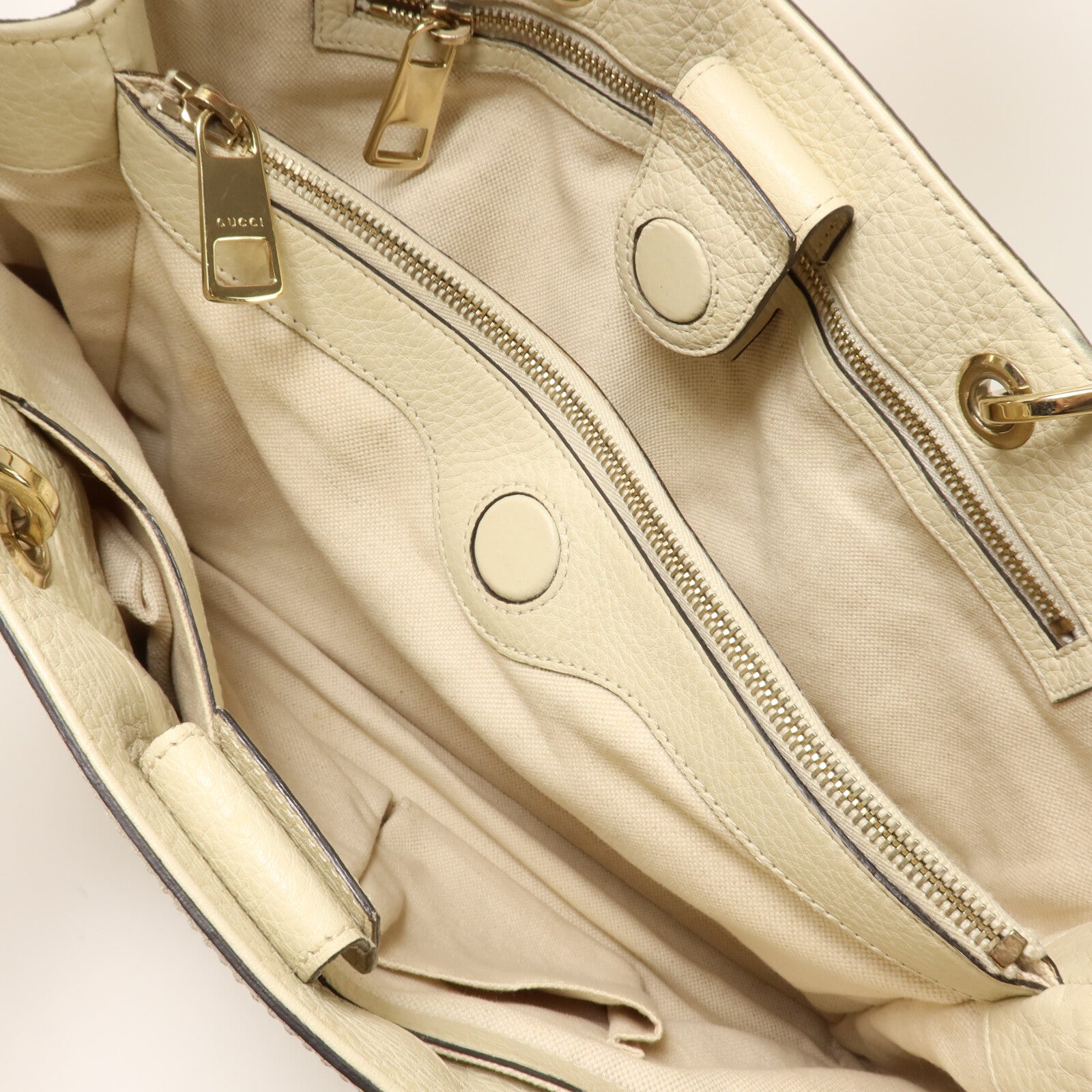 GUCCI 牛皮皮革Bamboo Shopper手挽肩背兩用袋