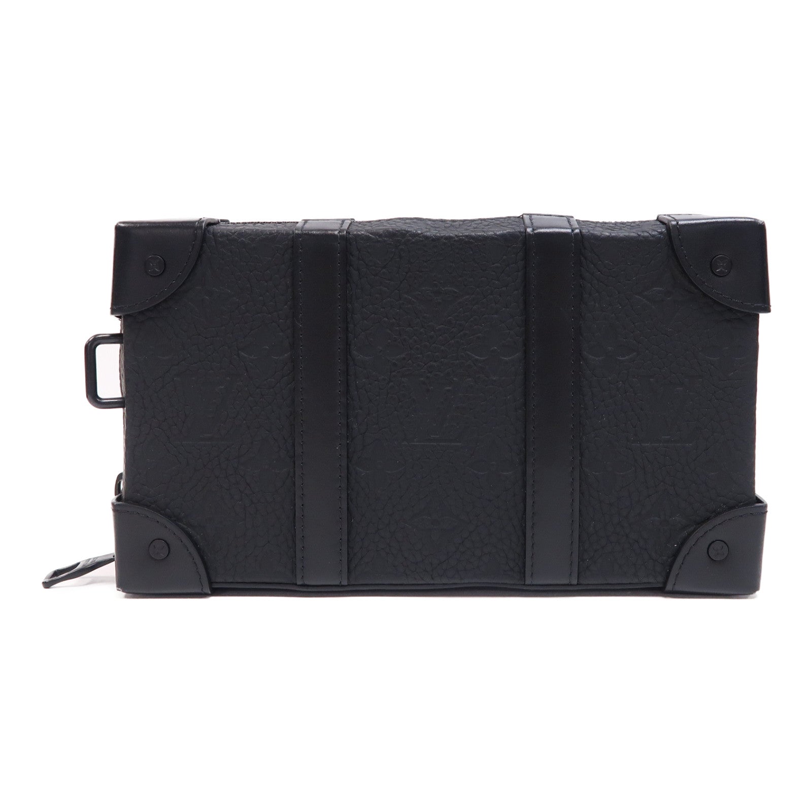 LOUIS VUITTON Monogram Taurillon Soft Trunk肩背袋黑色