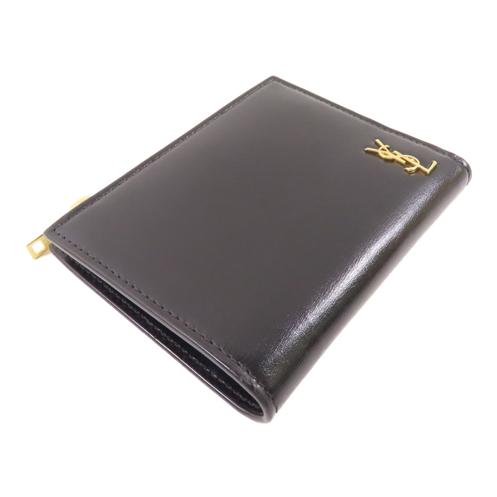 SAINT LAURENT 牛皮皮革Wallet金扣錢包