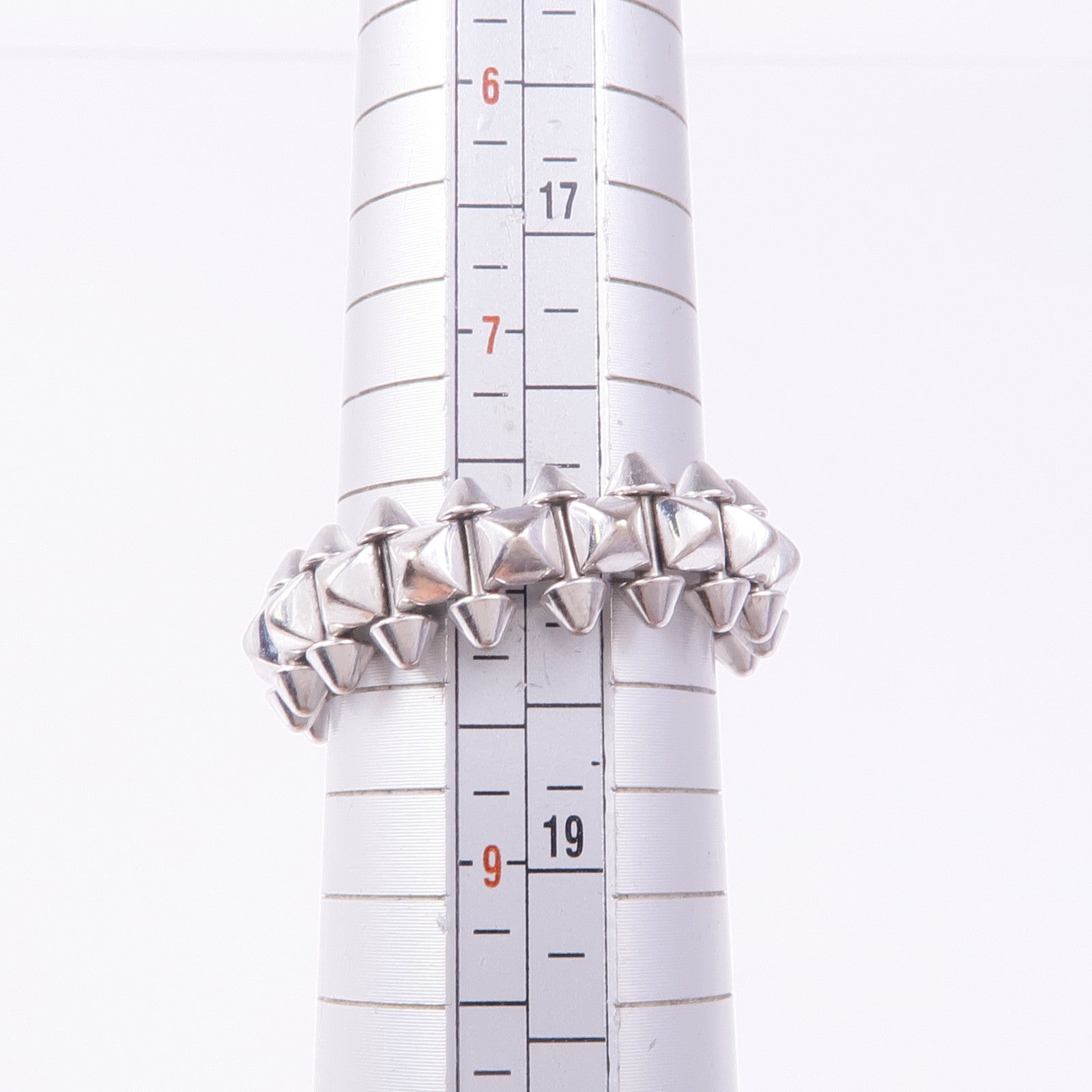 CARTIER 18K白金Clash de Ring戒指Cartier#58/US#8