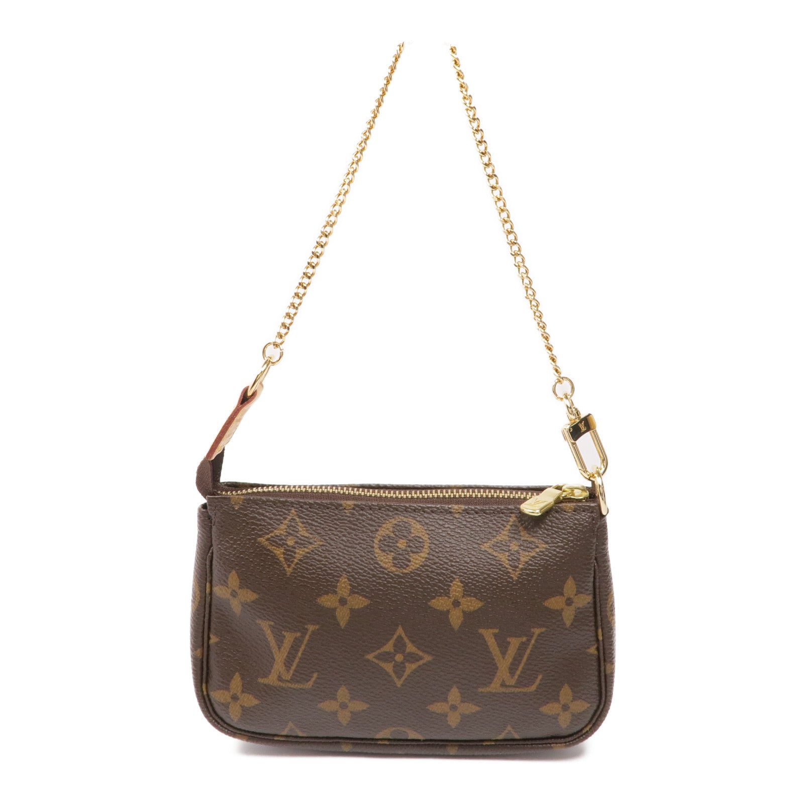 LOUIS VUITTON Monogram Mini Pochette Accessoires金扣手挽袋