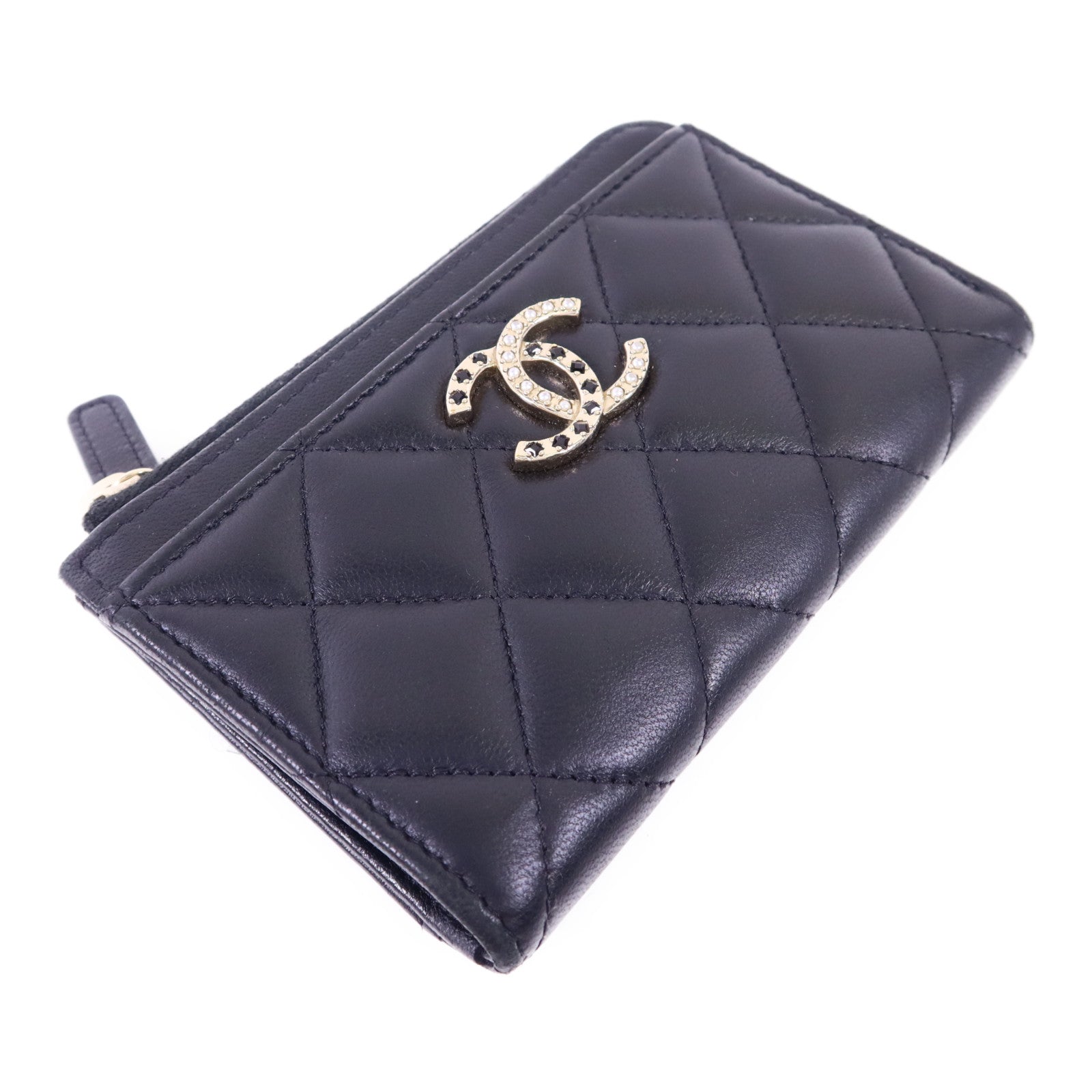CHANEL 羊皮皮革Card Case金扣卡片套
