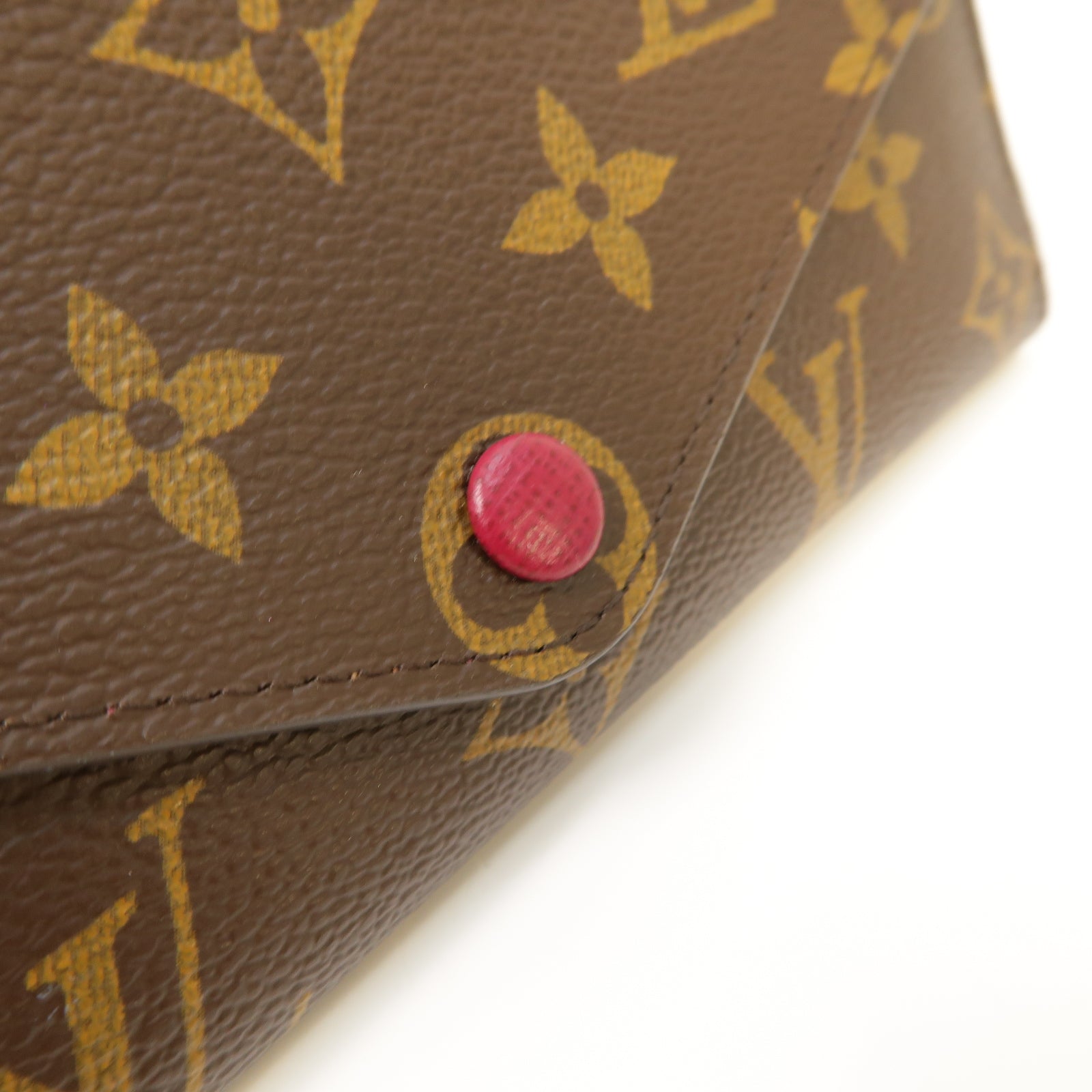 LOUIS VUITTON 【激減優惠】Monogram Josephine Wallet金扣長錢包棕色/酒紅色