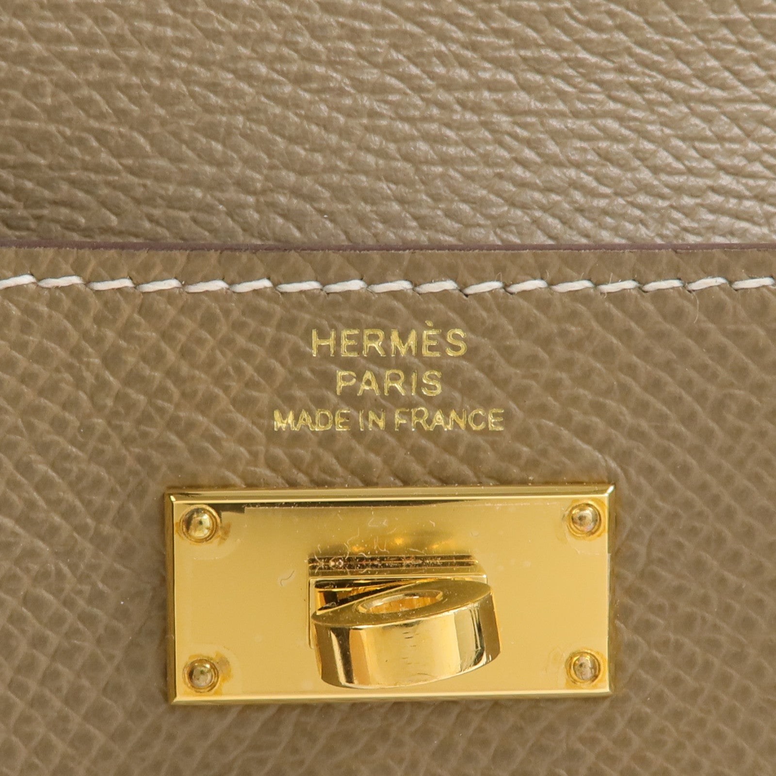 HERMES Epsom皮革Kelly Pockt Compact Wallet錢包Etoupe