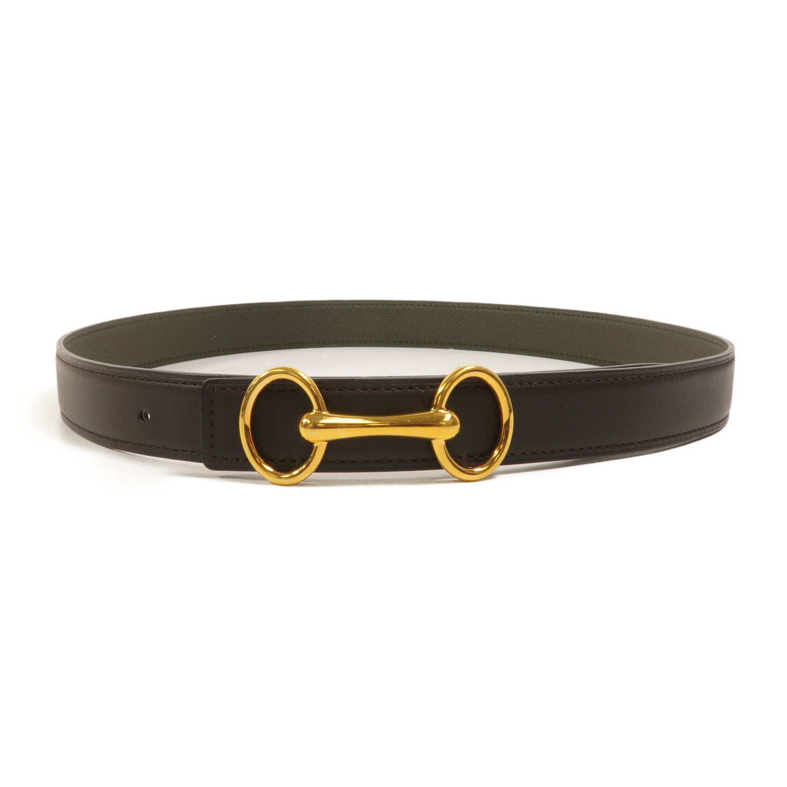 HERMES Epsom/Swift皮革Heritage Belt 80cm皮帶