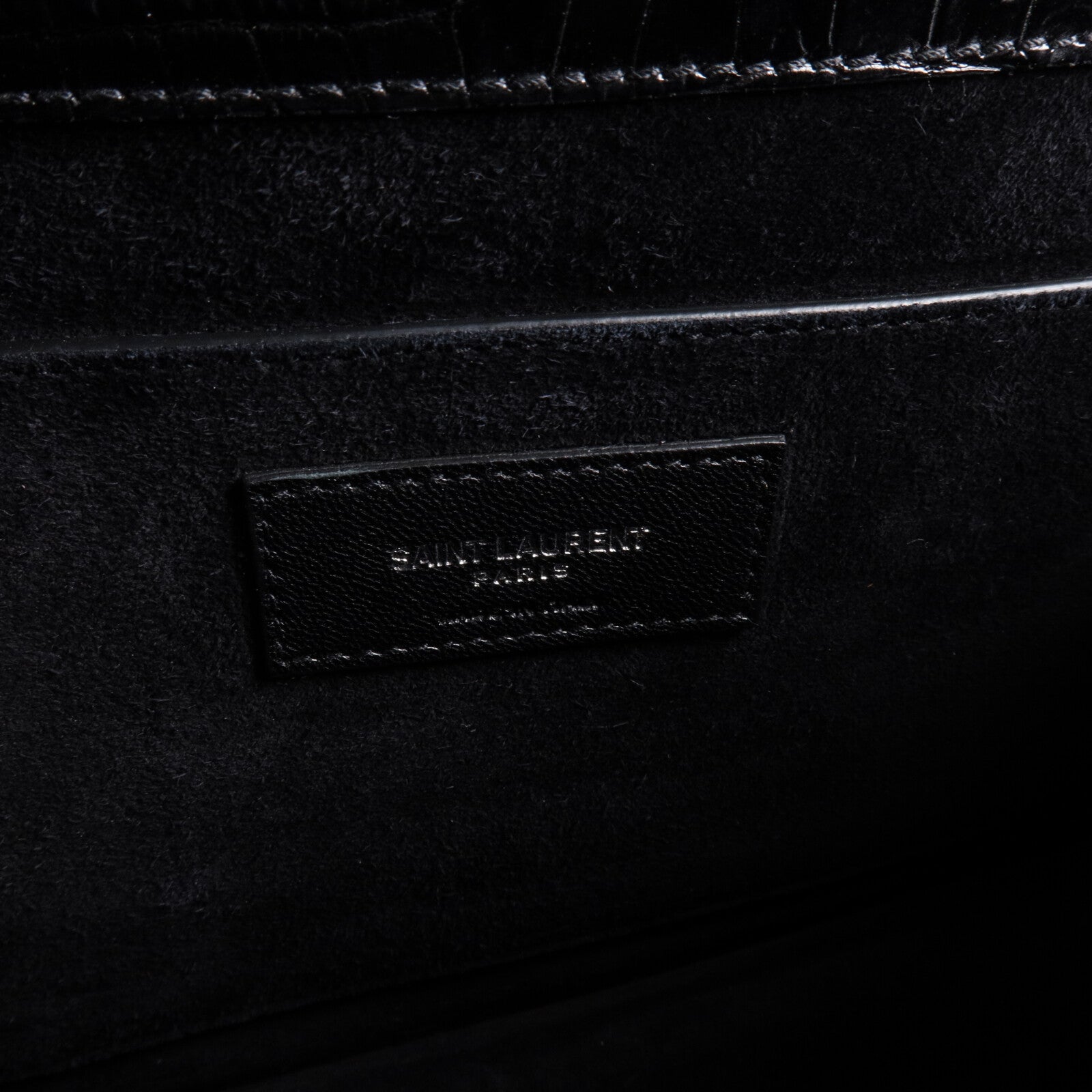 SAINT LAURENT 壓花皮革Sunset Medium鏈帶肩背袋