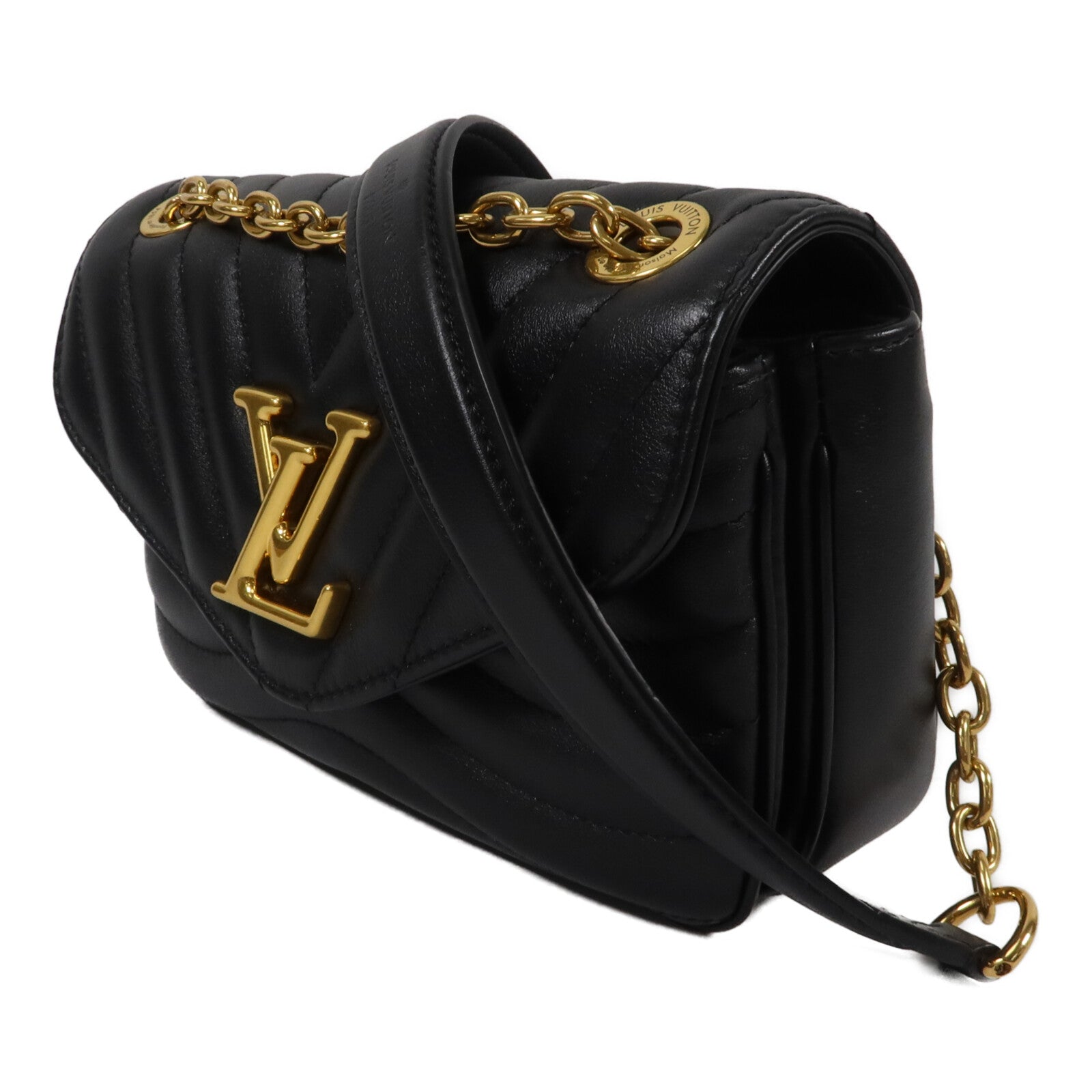 LOUIS VUITTON 牛皮皮革New Wave Chain Bag PM鏈帶肩背袋