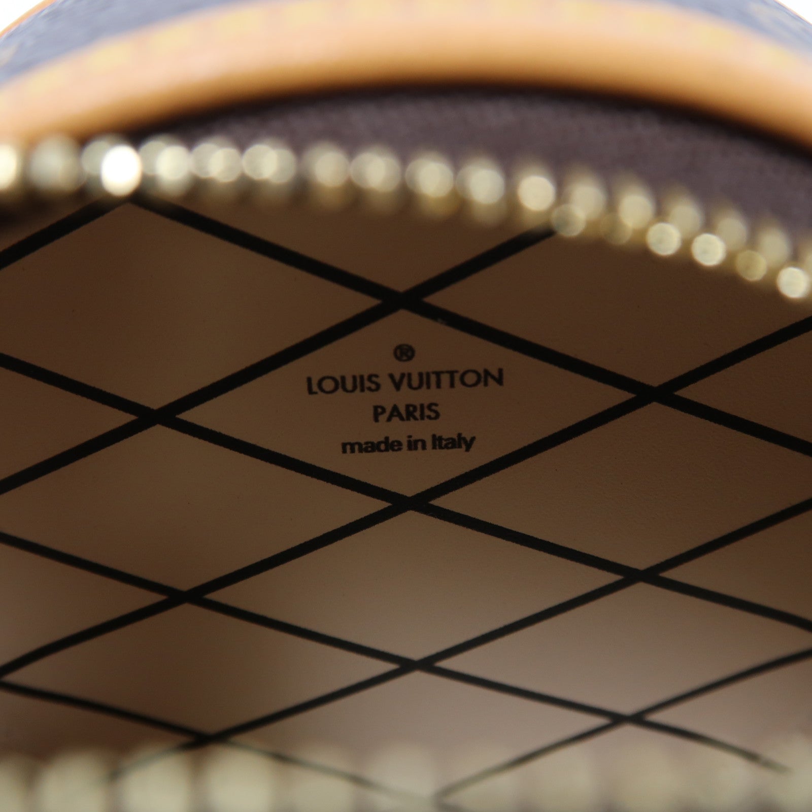 LOUIS VUITTON Monogram Boite Chapeau Necklace金扣鏈帶肩背袋啡色