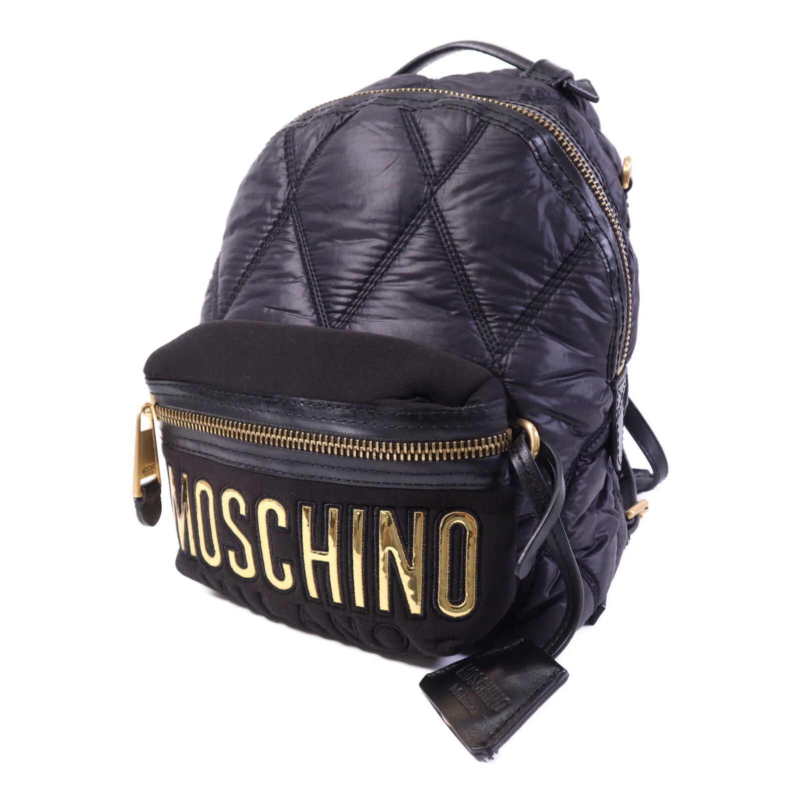 MOSCHINO 尼龍Backpack金扣背包
