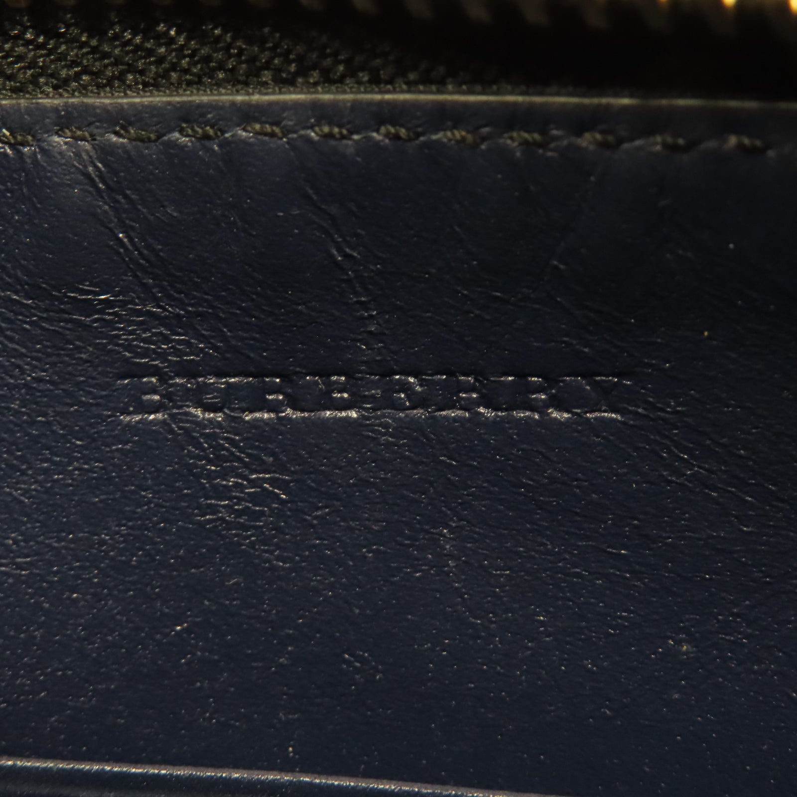 BURBERRY 牛皮皮革Shoulder Bag金扣鏈帶肩背袋深藍色