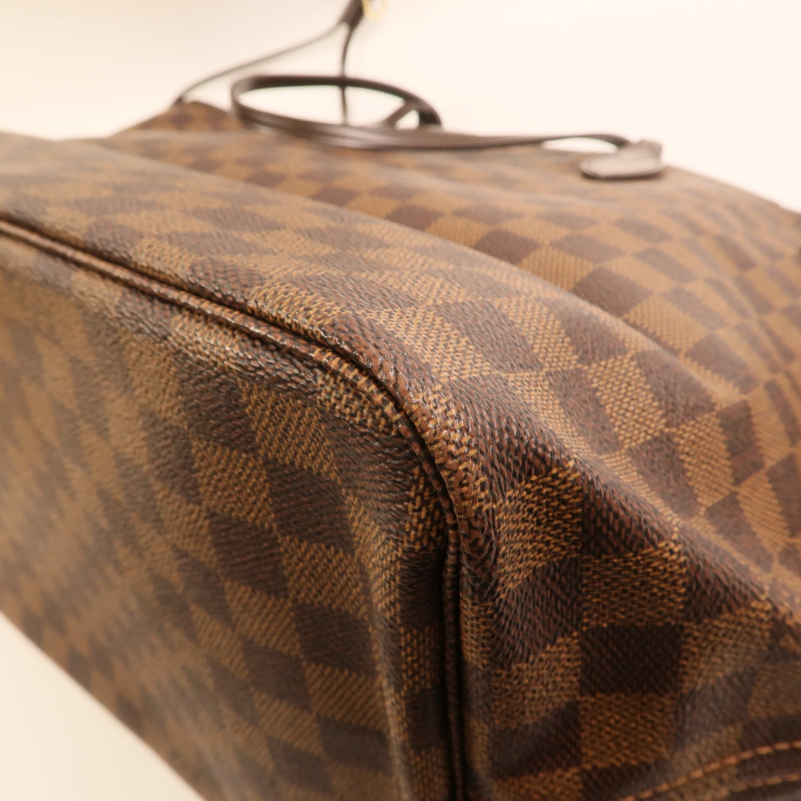 LOUIS VUITTON Damier Neverfull GM金扣肩背袋