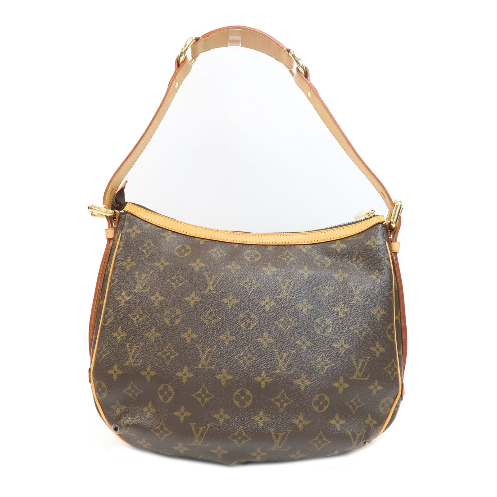 LOUIS VUITTON Monogram Tulum GM金扣肩背袋啡色