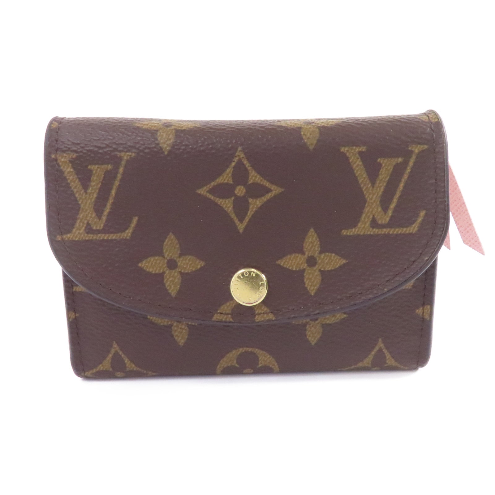 LOUIS VUITTON Monogram Rosalie Coin Purse金扣零錢包啡色/粉紅色
