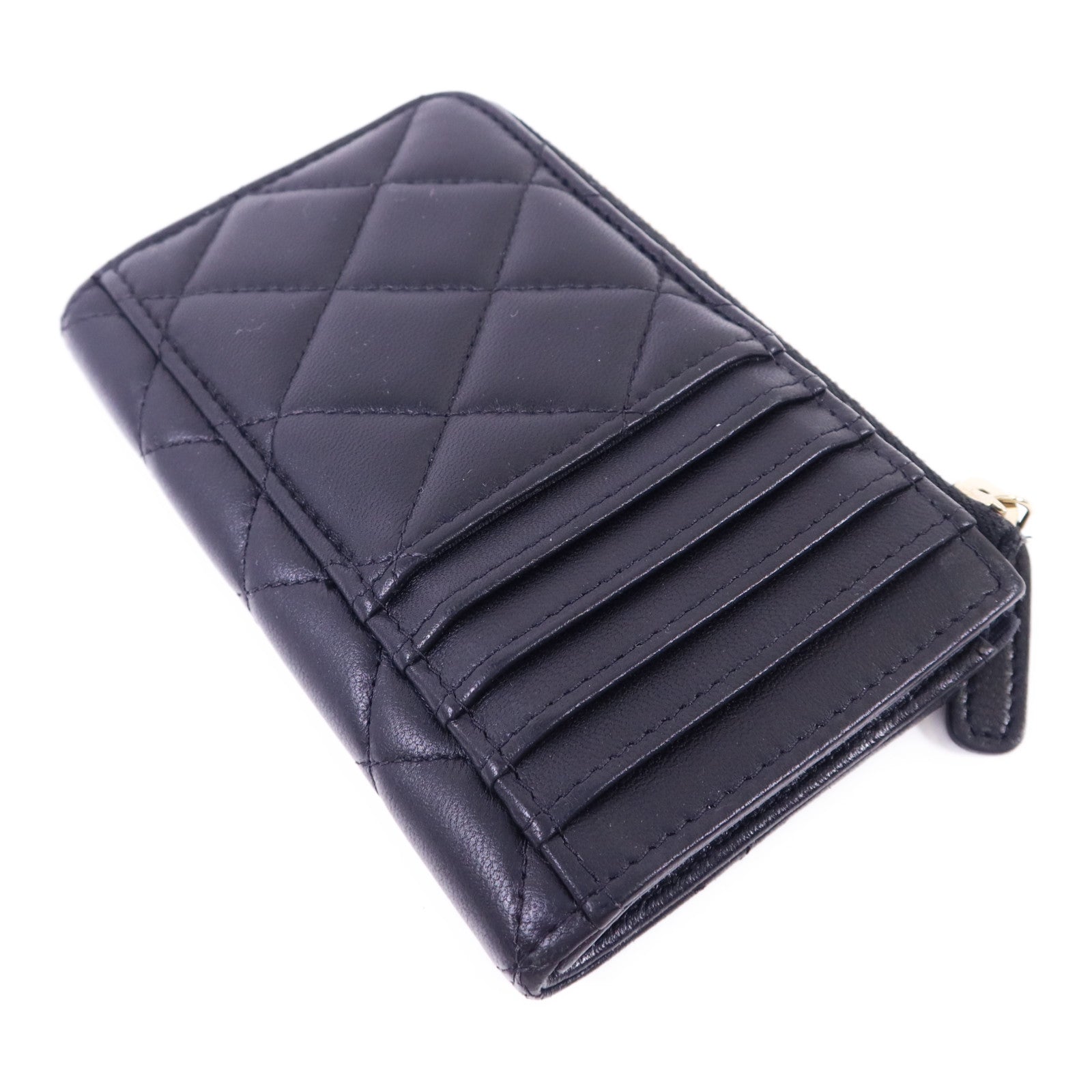 CHANEL 羊皮皮革Card Case金扣卡片套