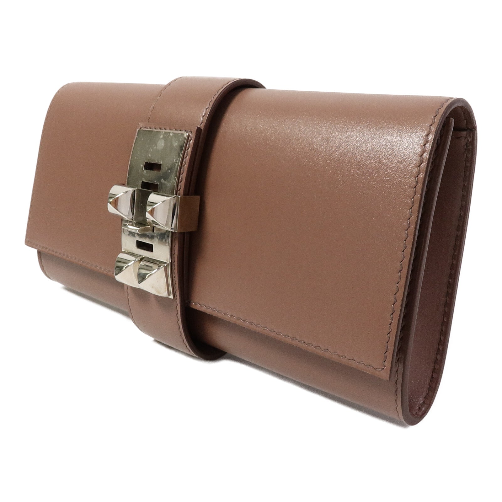 HERMES Tadelat皮革Medor 23手拿包Griolet