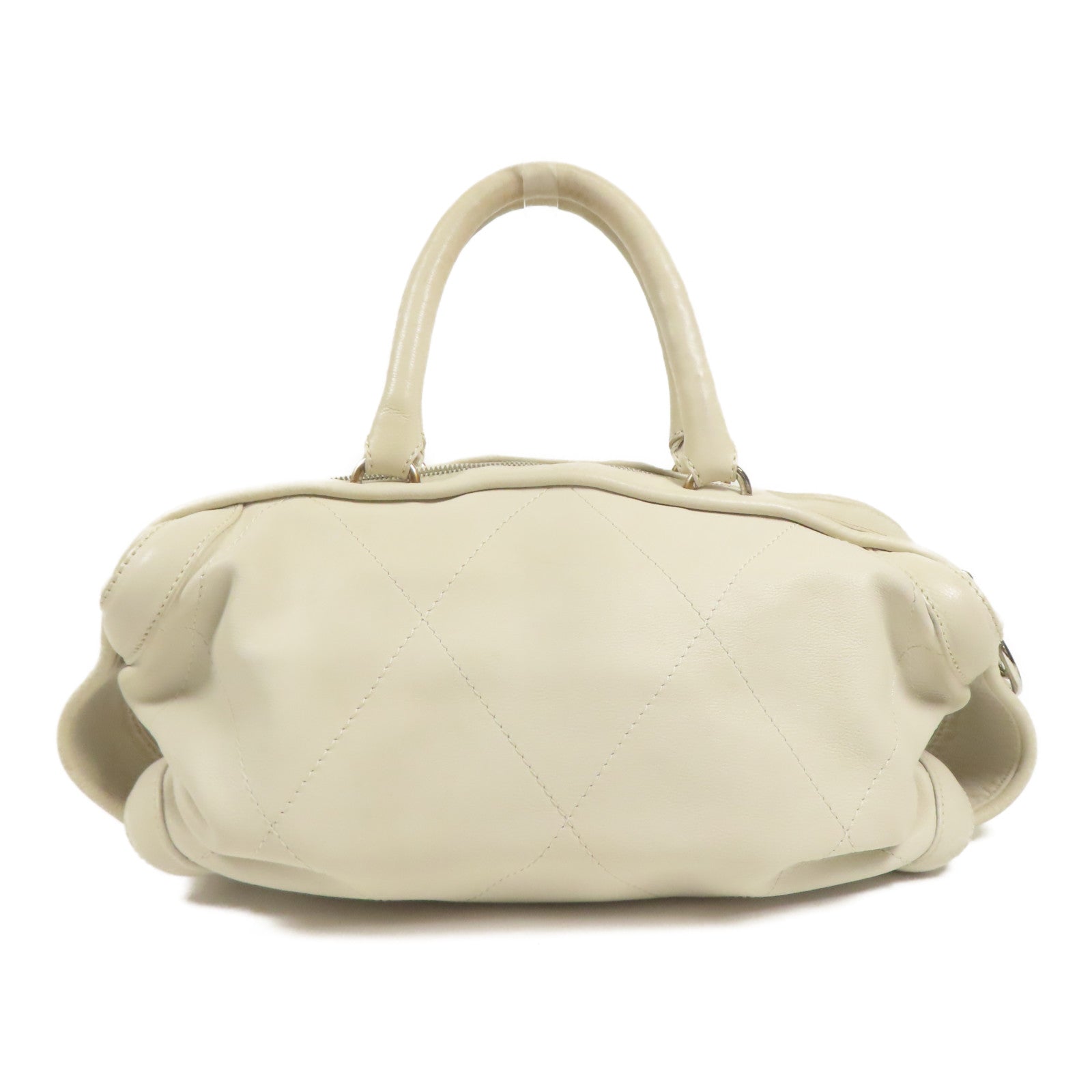 CHANEL 牛皮皮革Hand Bag銀扣手挽袋