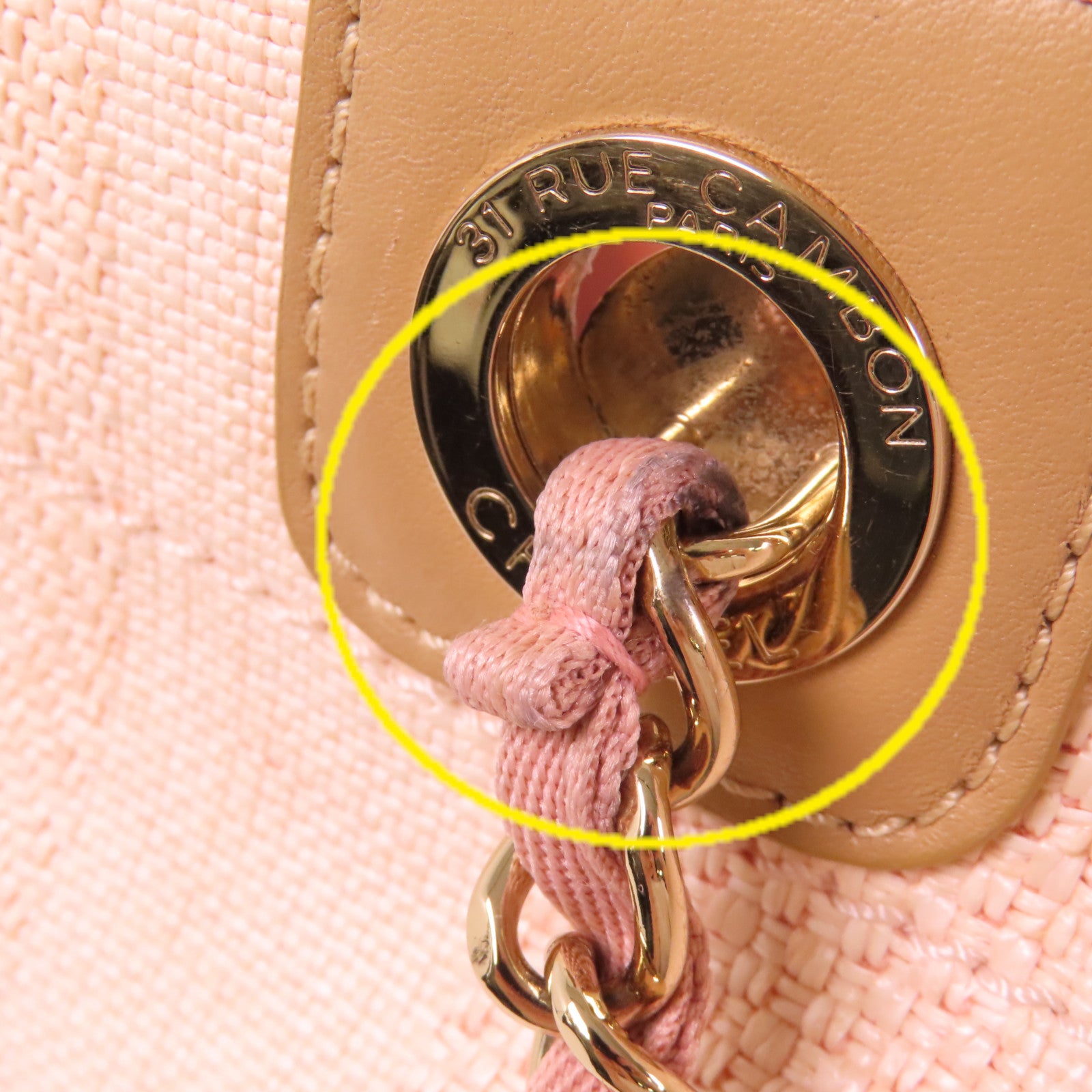 CHANEL 【激減優惠】帆布Deauville MM銀扣肩背袋