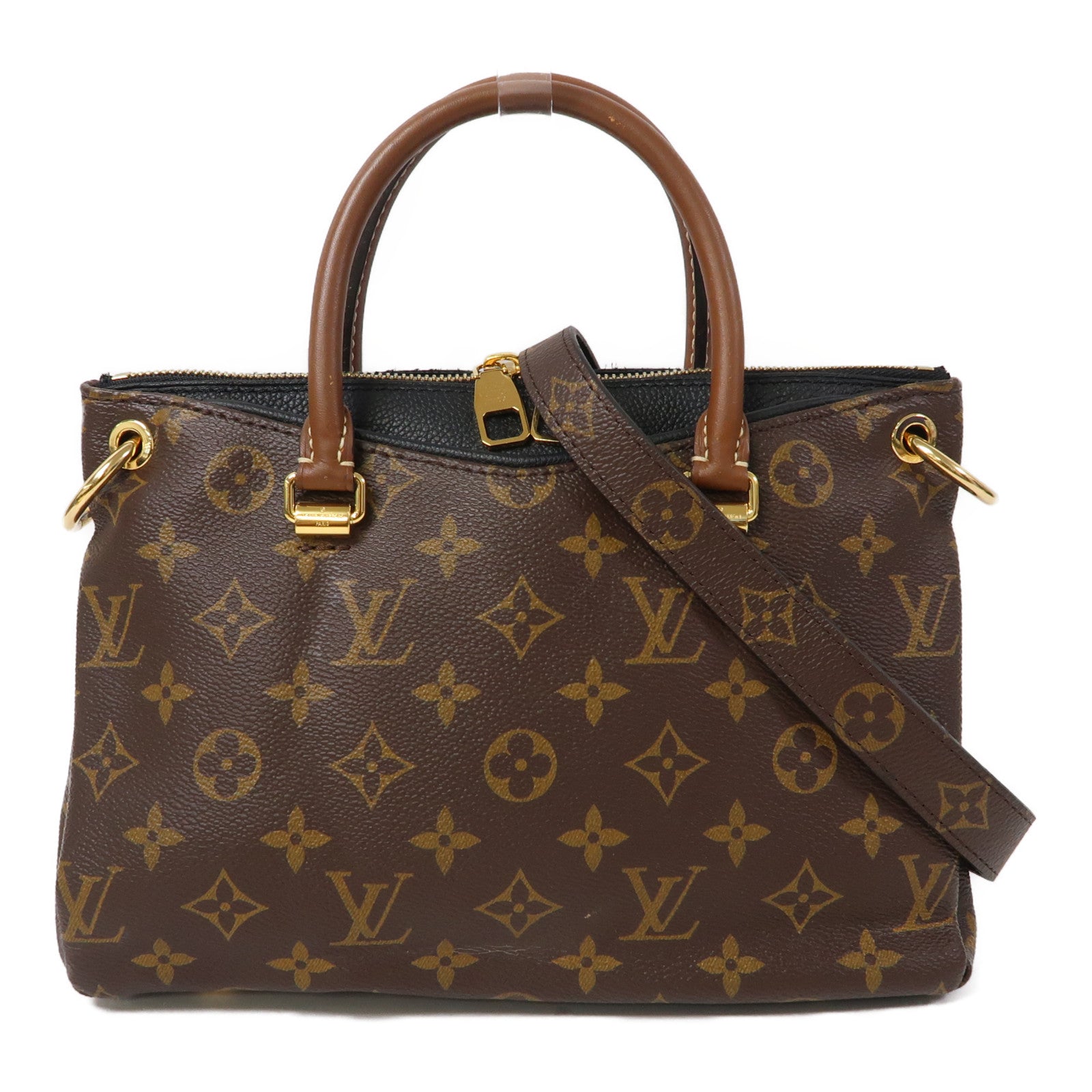 LOUIS VUITTON 【激減優惠】Monogram Pallas BB金扣手挽肩背兩用袋啡色