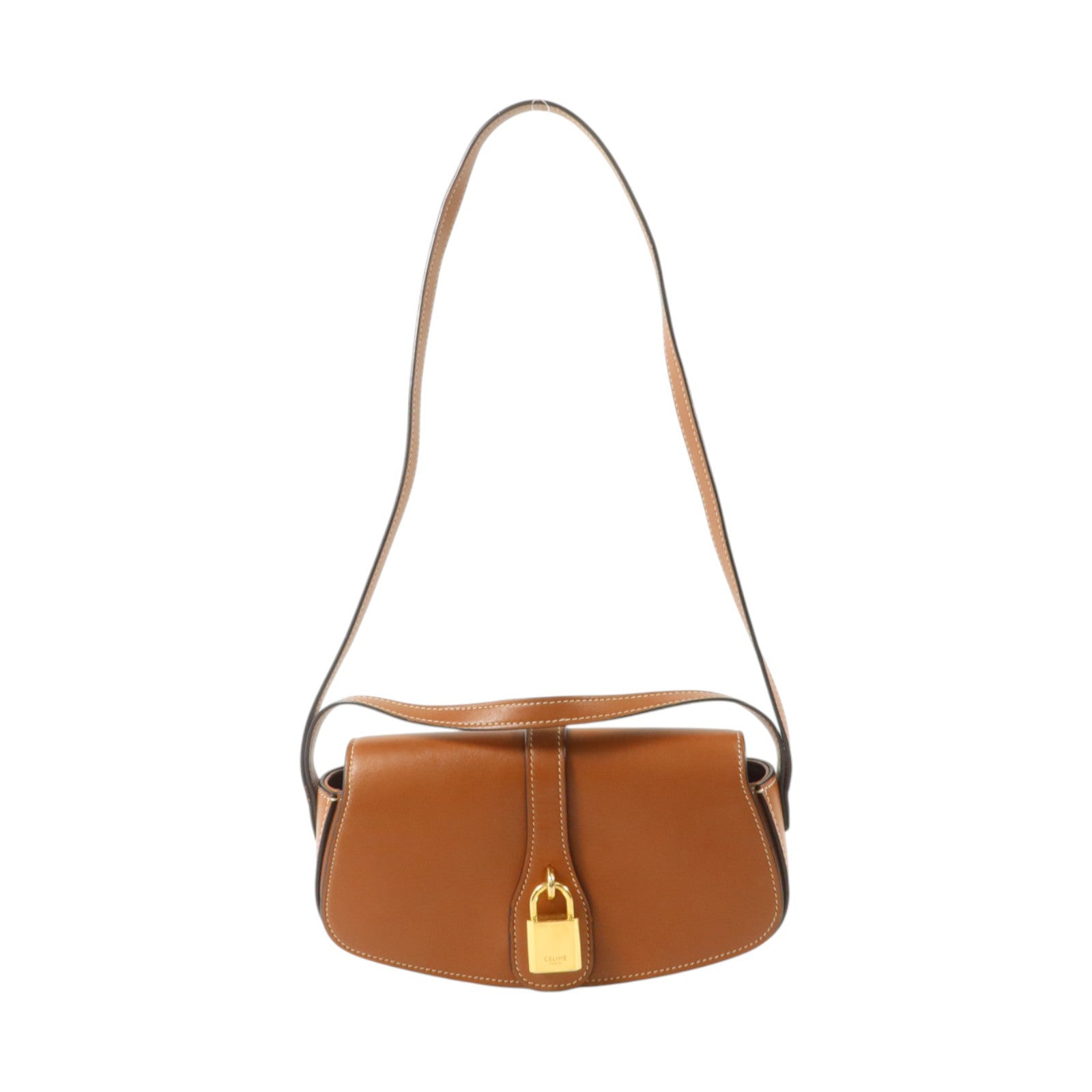 CELINE 牛皮皮革2 Way Shoulder Bag金扣手挽肩背兩用袋