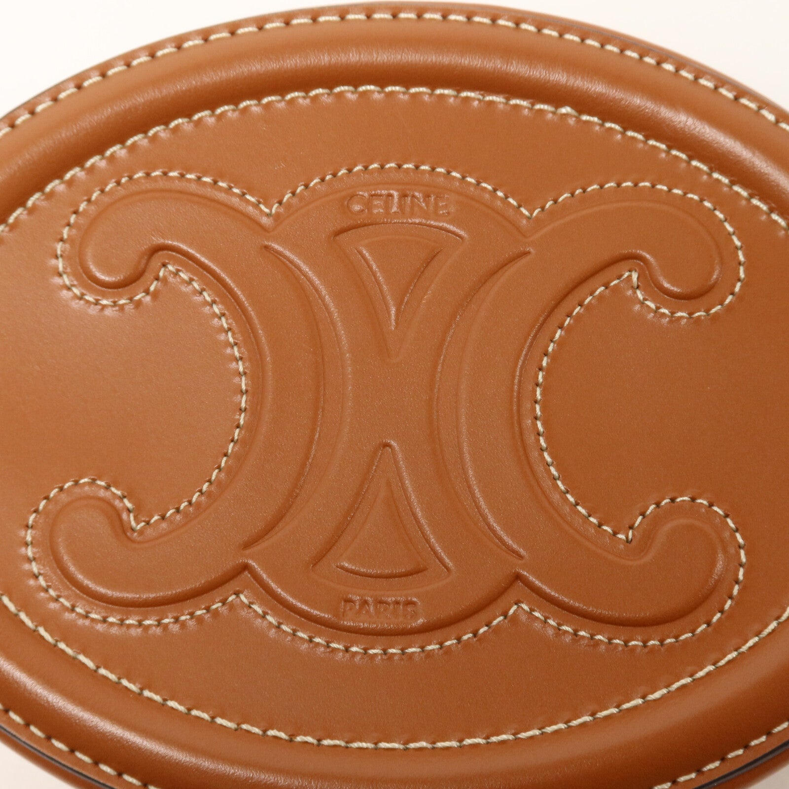 CELINE 牛皮皮革Triomphe Oval肩背袋