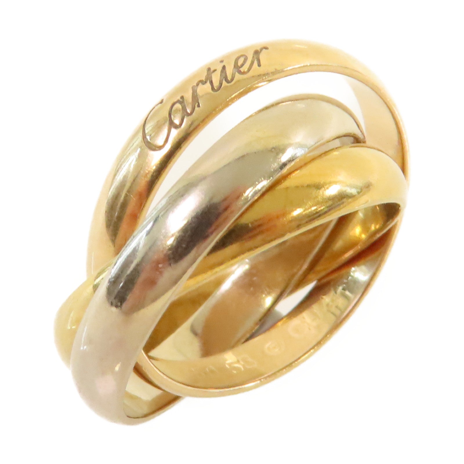 CARTIER **【激減優惠】18K玫瑰金/黃金/白金Trinity Ring戒指#53/US#5.75