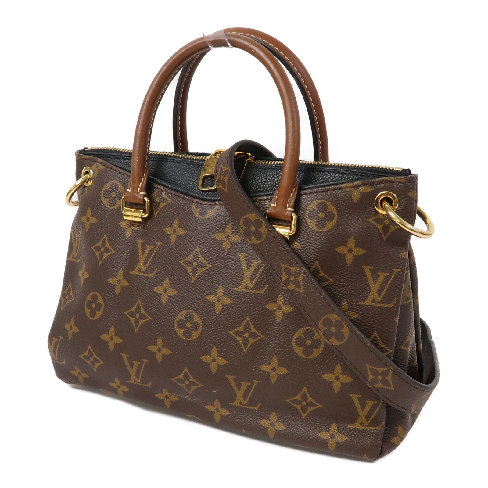 LOUIS VUITTON 【激減優惠】Monogram Pallas BB金扣手挽肩背兩用袋啡色