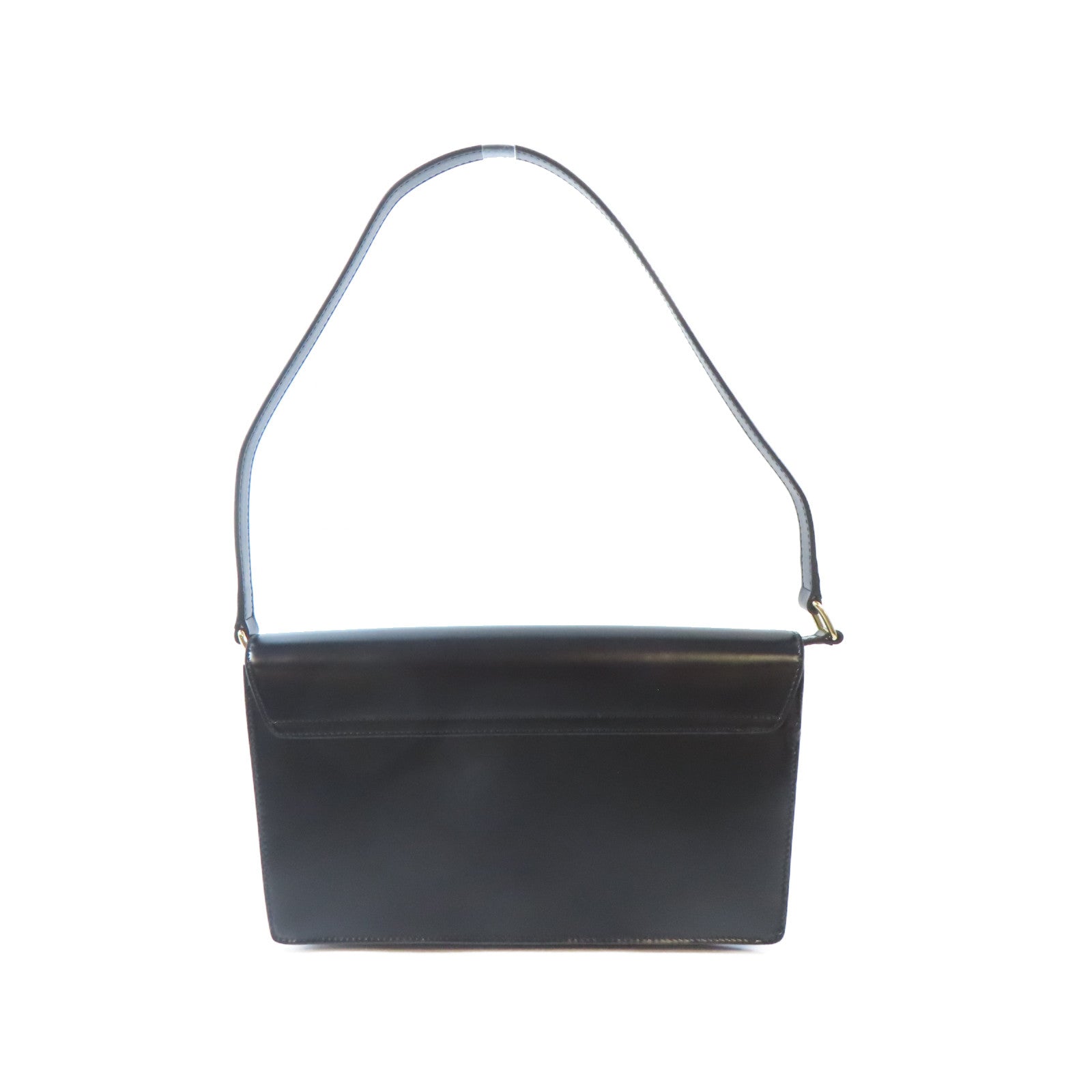 CELINE 牛皮皮革Shoulder Bag金扣肩背袋黑色