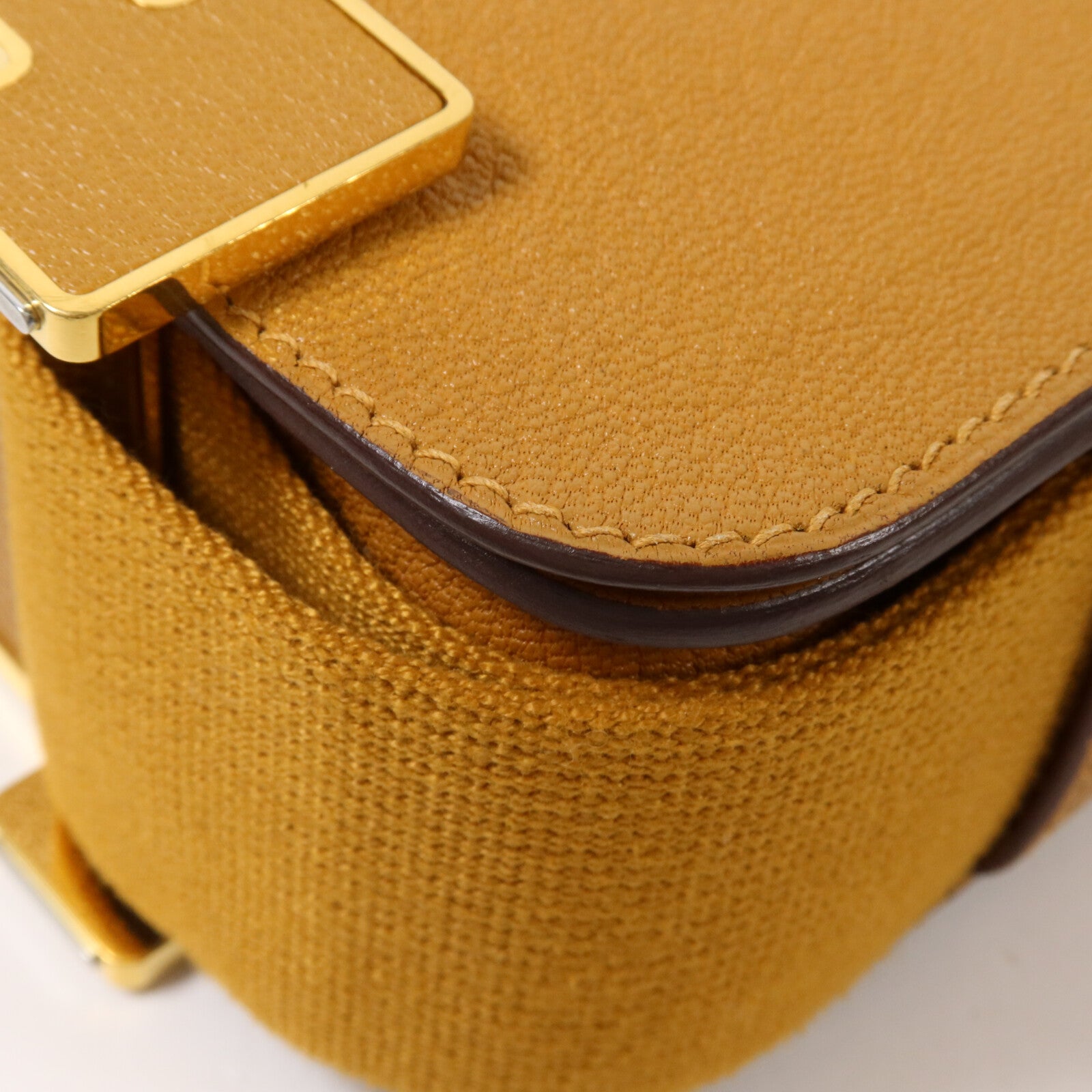 HERMES Chevre皮革Geta肩背袋Caramel