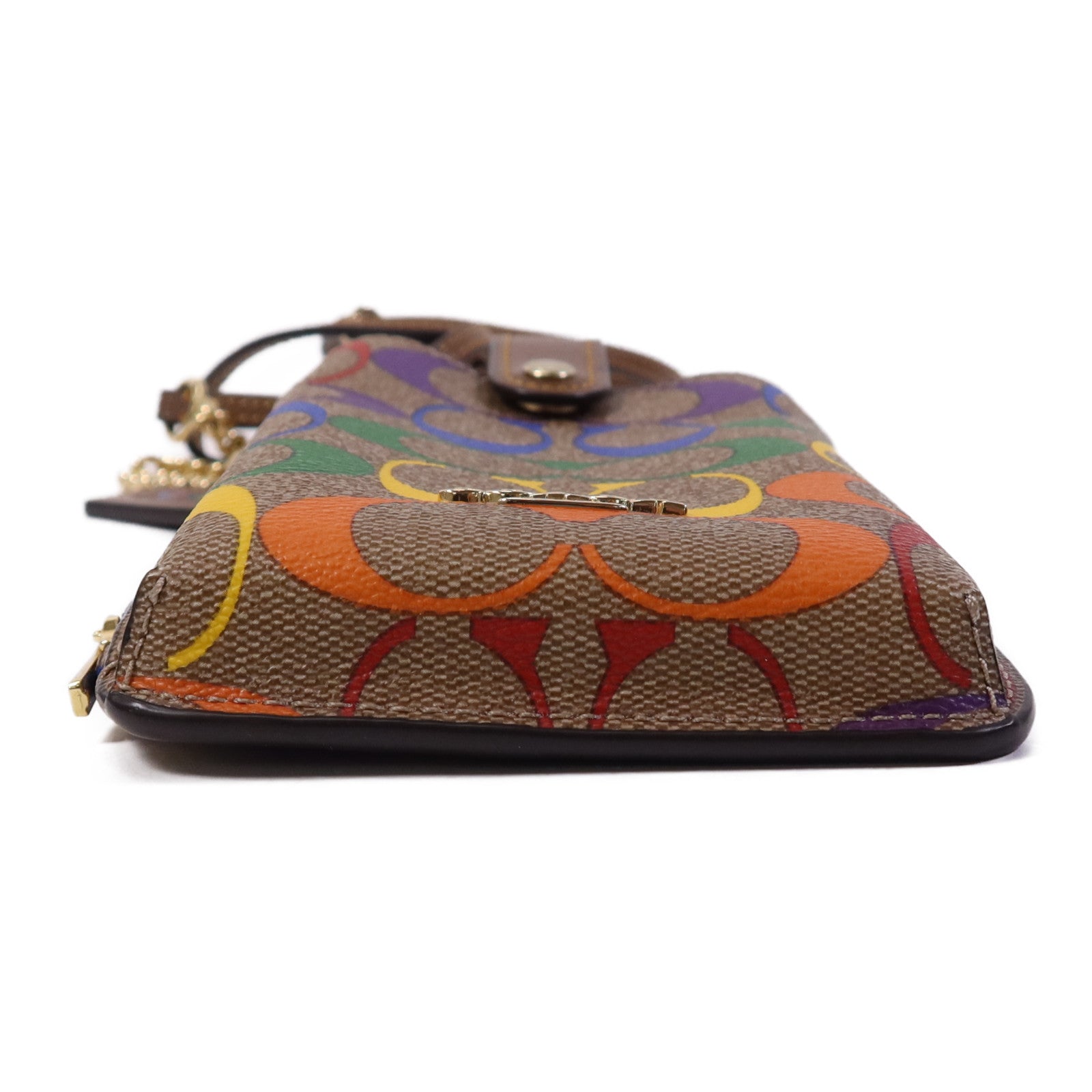 COACH 帆布Phone Case金扣肩背袋